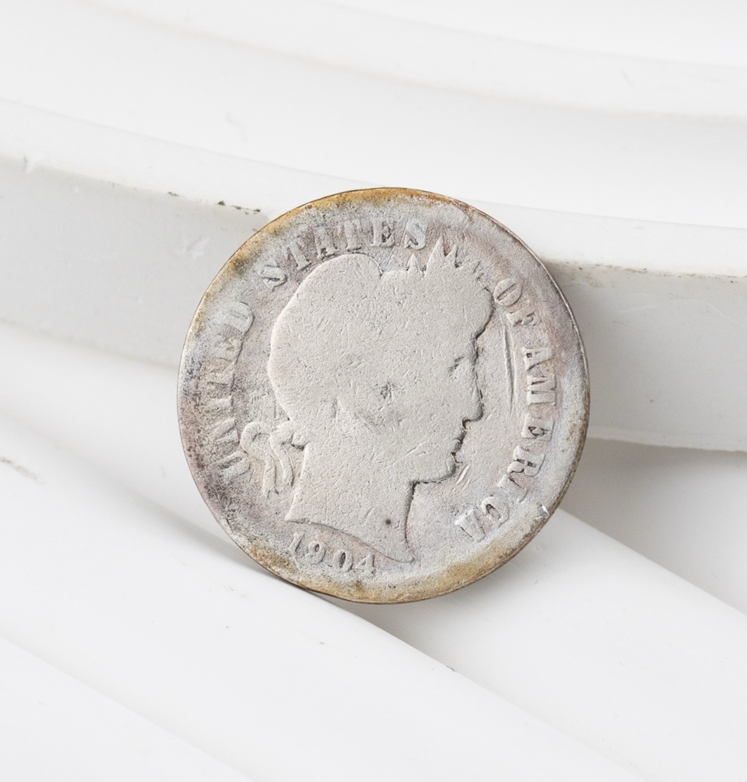 1904-S Barber Dime AG Silver 90% US - 1300B