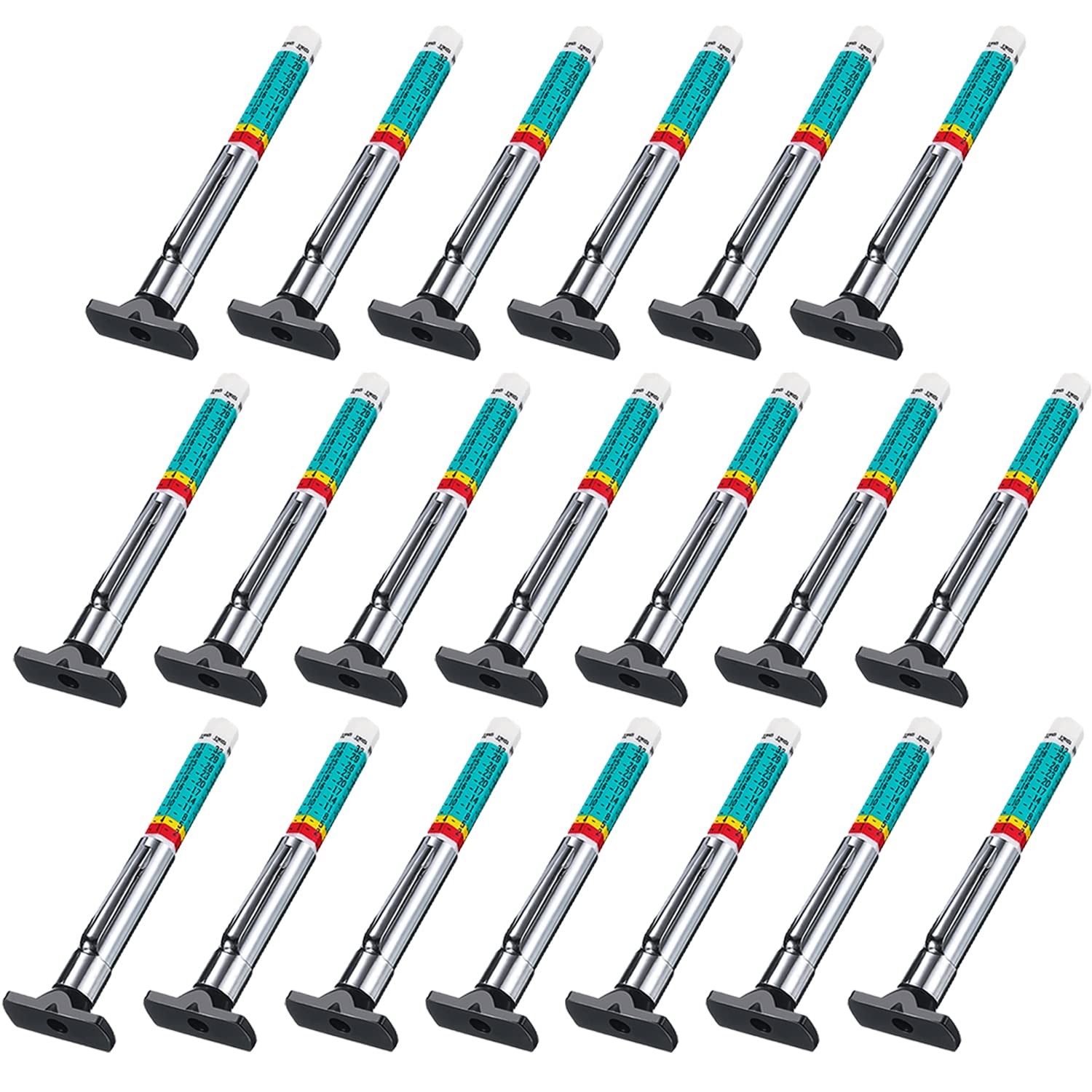20 Packs Tyre Tread Depth Gauge Color Coded Tire Tool Tire...