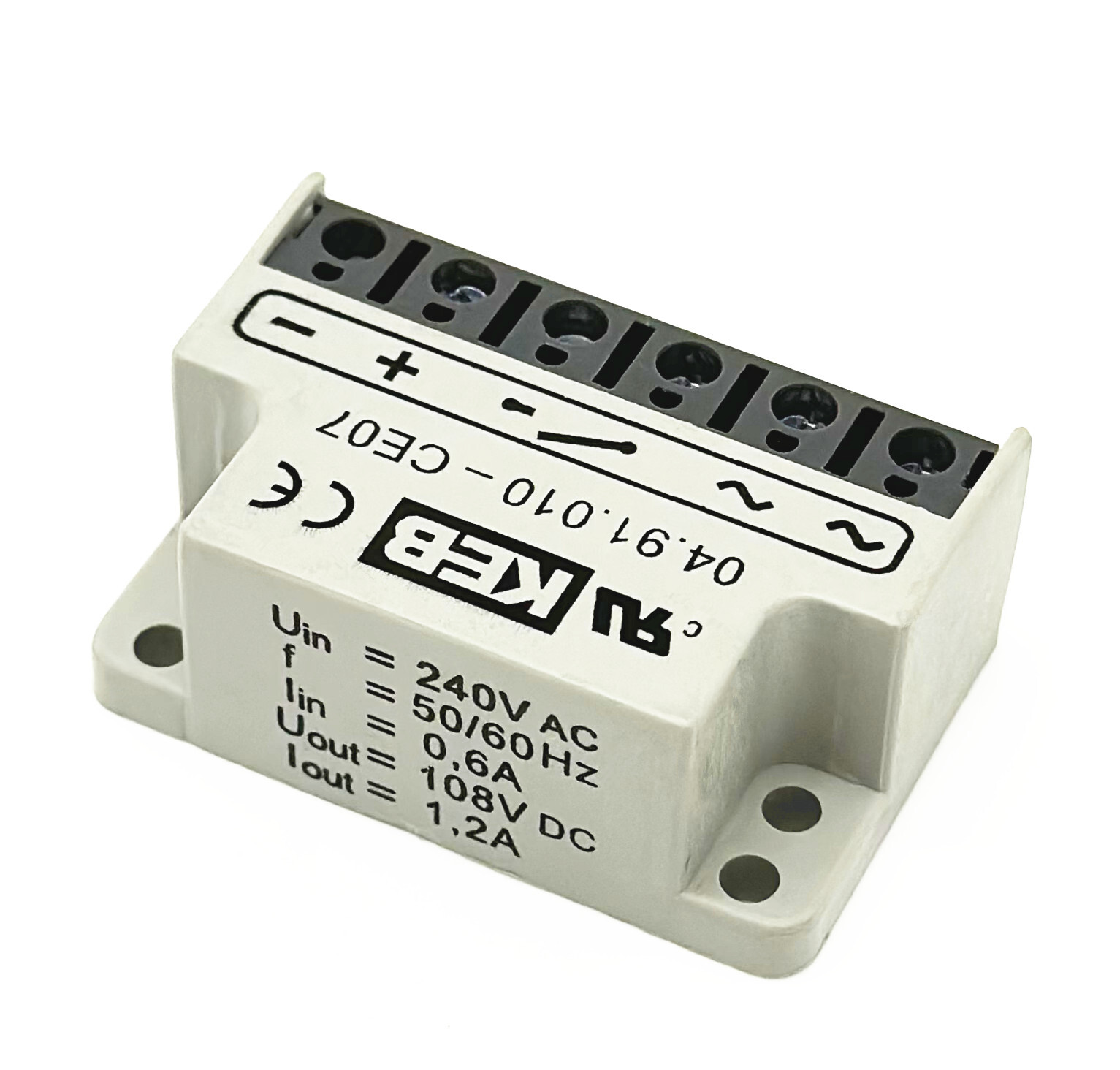 KEB 04.91.010-CE07 Uin 500VAC 1,0A 0,45*Uin 50/60Hz Half-wave rectifier module
