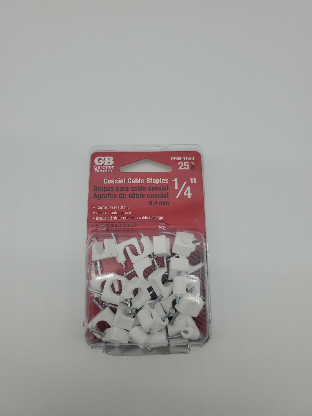 GARDNER BENDER 1/4” COAXIIAL CABLE STAPLES brand new....10