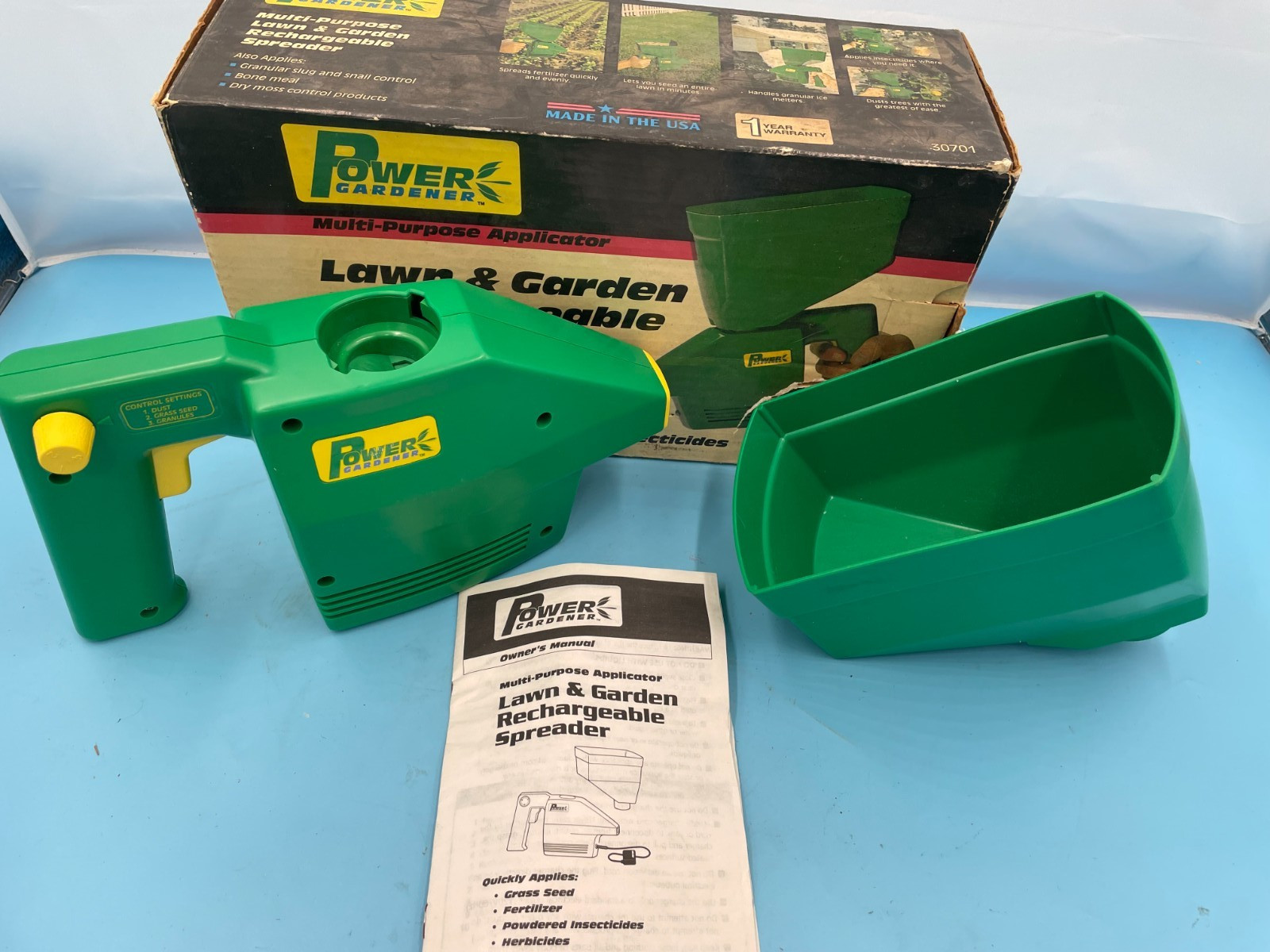 Power Gardner Rechargeable Fertilizer Applicator Model 30701 Seed Spreader