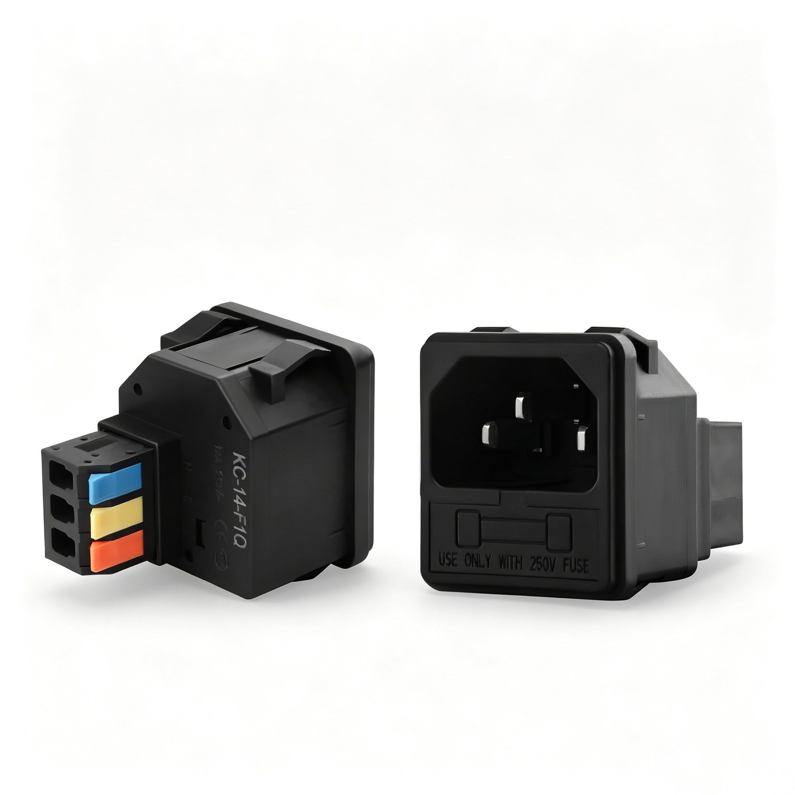 IEC320 C14 Panel Mount Socket with Fuse Holder,AC 250V 10A 3 Pin IEC C14 Male...