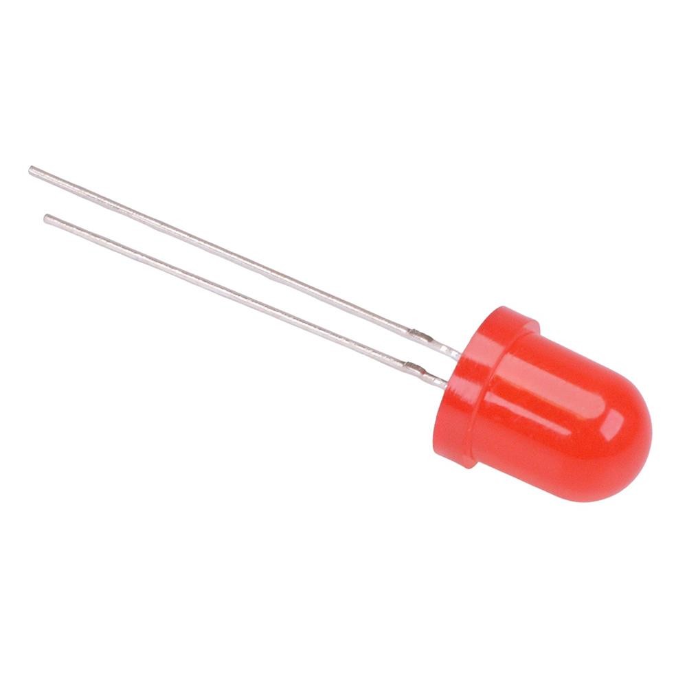 100 x Red 8mm LED Diffused Lens 780mcd 60°