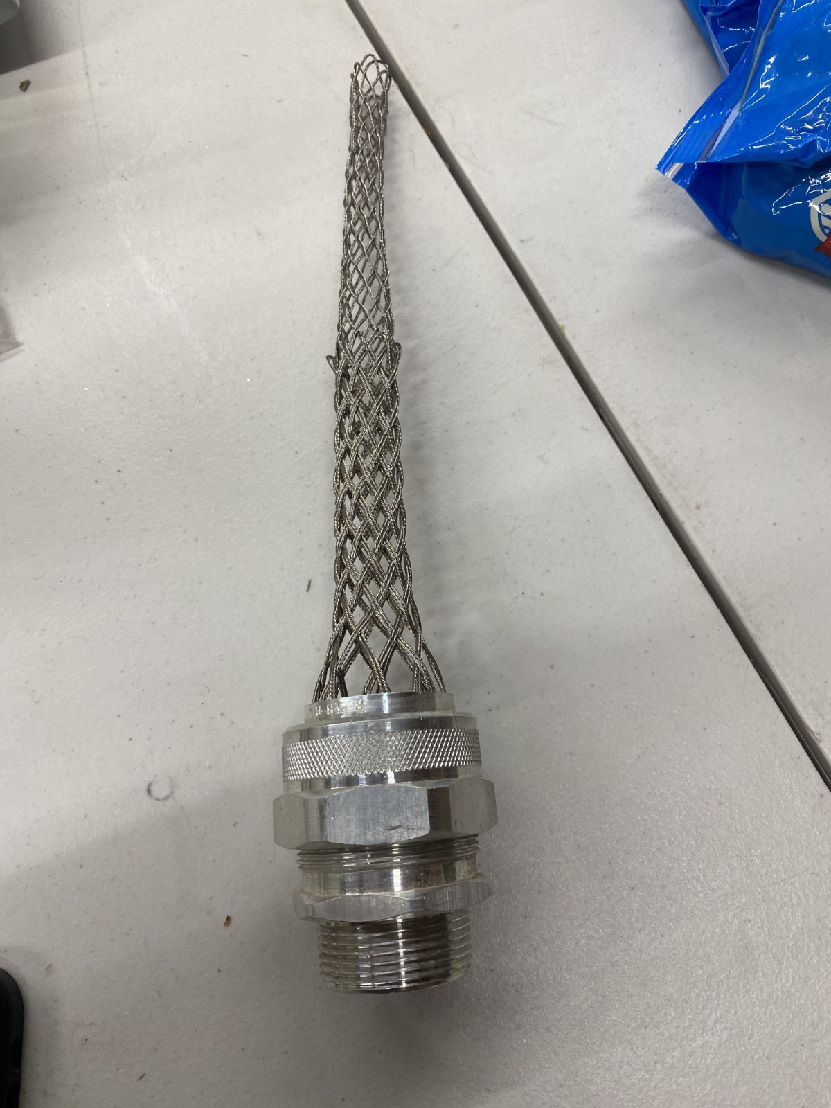 Remke R518D 1-1/2" Mesh Strain Relief Cord Grip Closed-Weave Galvanized