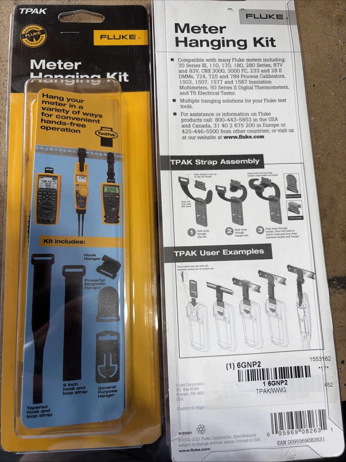 Fluke TPAK Meter Hanging Kit - Black