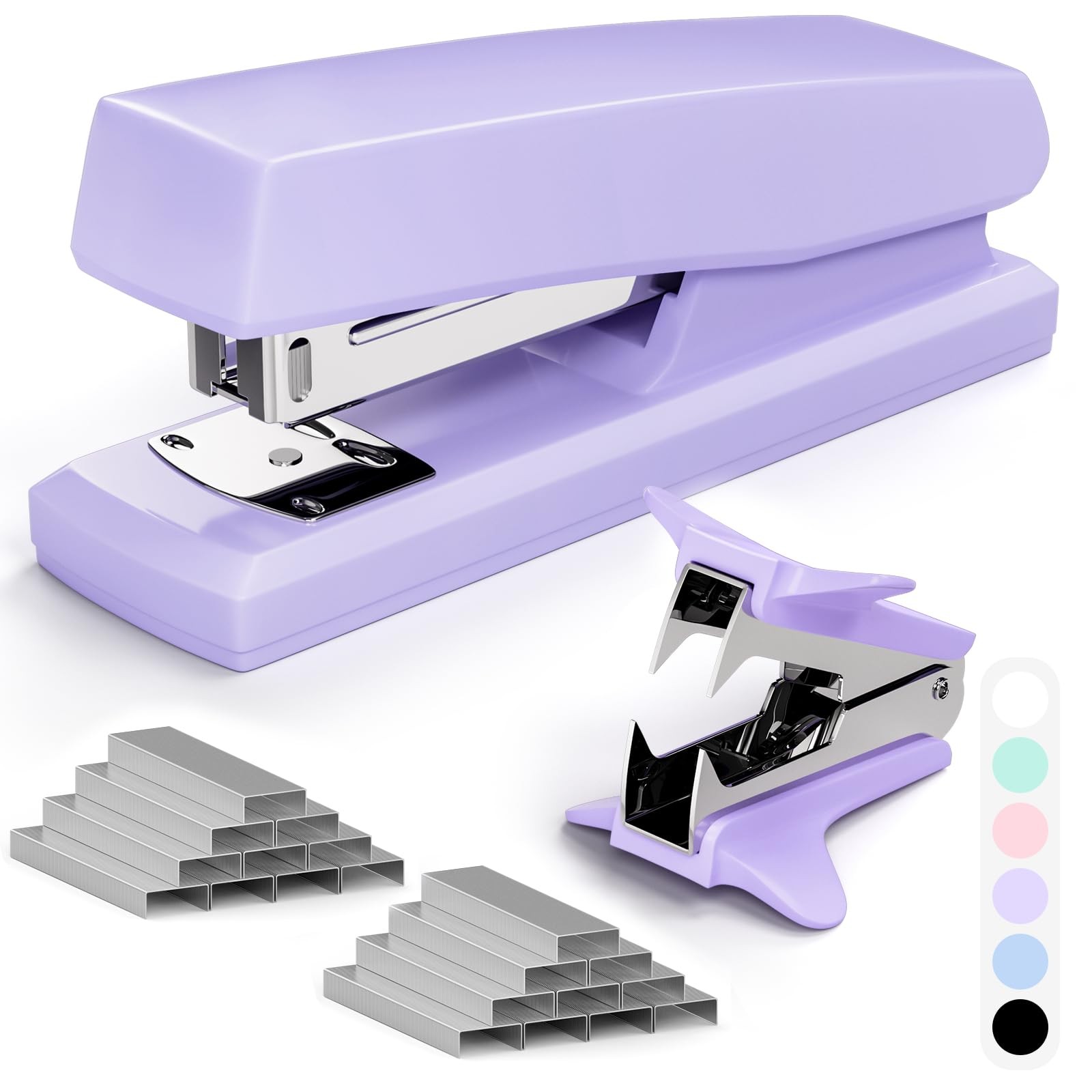 Purple Office Stapler, 25 Sheet Capacity with 2000 Staples and 1 Pack,