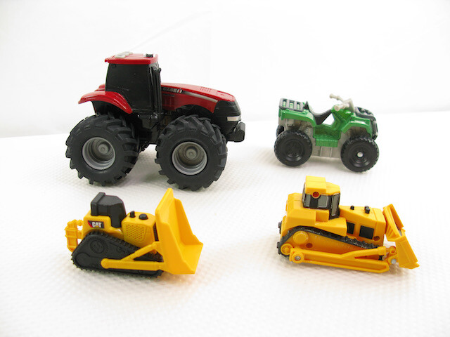 Farming Toys Lot of 4 Tractor Quad Construction Vehicles Lightly Used