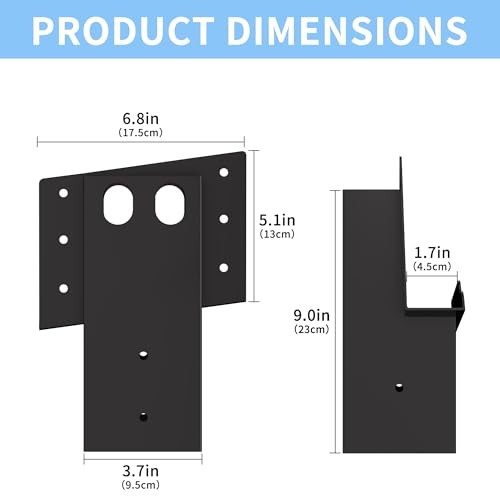 Deer Stand Brackets 4x4, Compound Angle Brackets, 4 Pack | 4 4 Packs Black