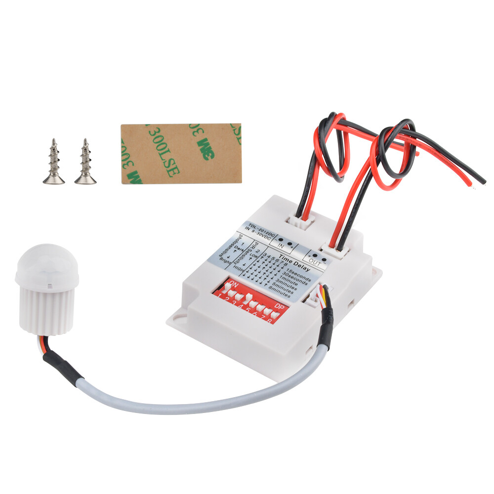 PIR Infrared Motion Sensor Switch Body Induction Detection DC8V-30V AC85V-265V