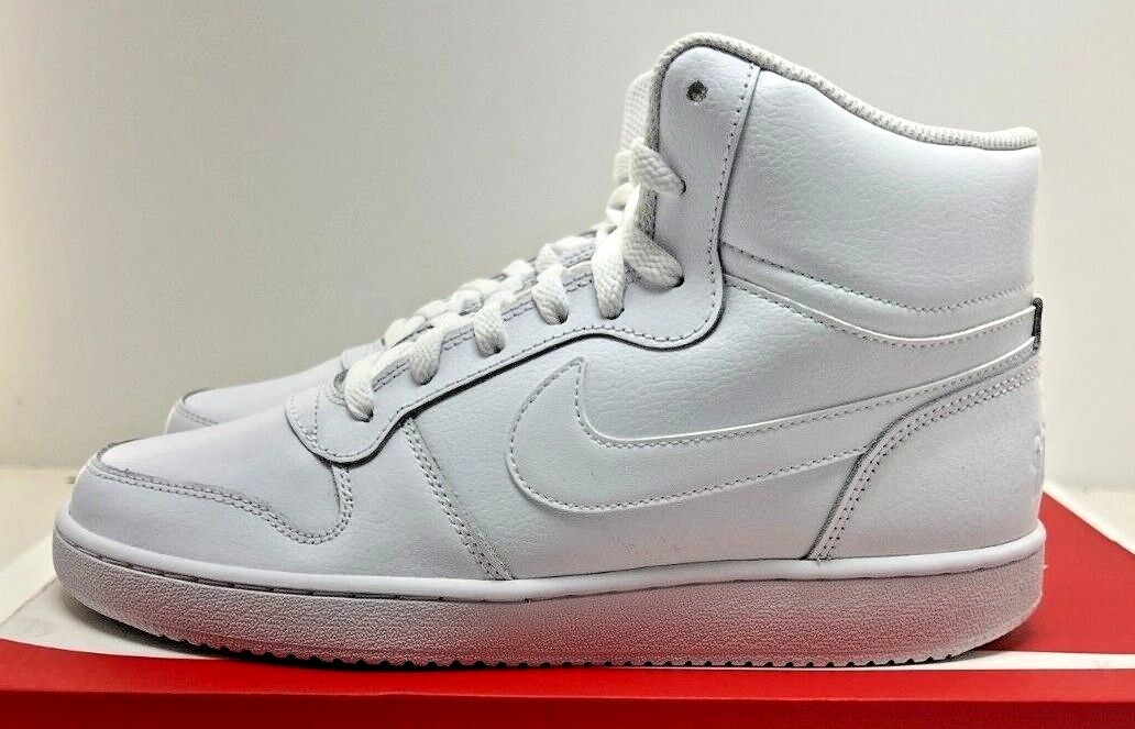 NIKE Ebernon Mid Mens Classic Basketball Shoe AQ1773-100 White NEW FREE SHIPPING