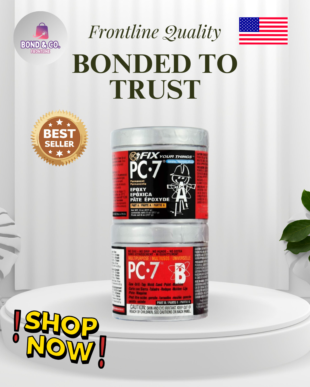Two Part Heavy Duty Epoxy Adhesive Paste 1/2 lb Charcoal Gray