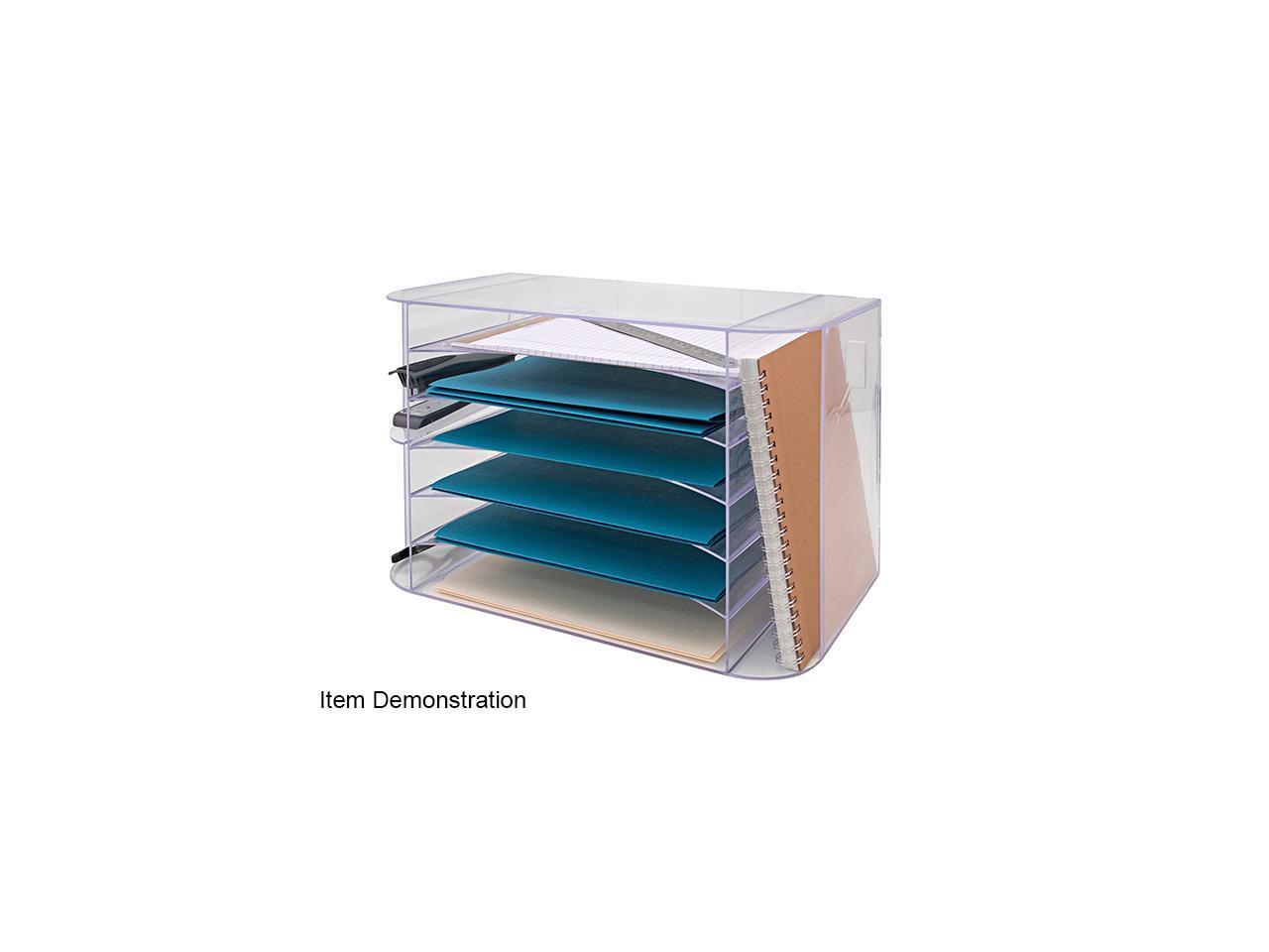 Business Source 6-tray Jumbo Desk Sorter - 3 Pocket(s) - 6 Compartment(s) -