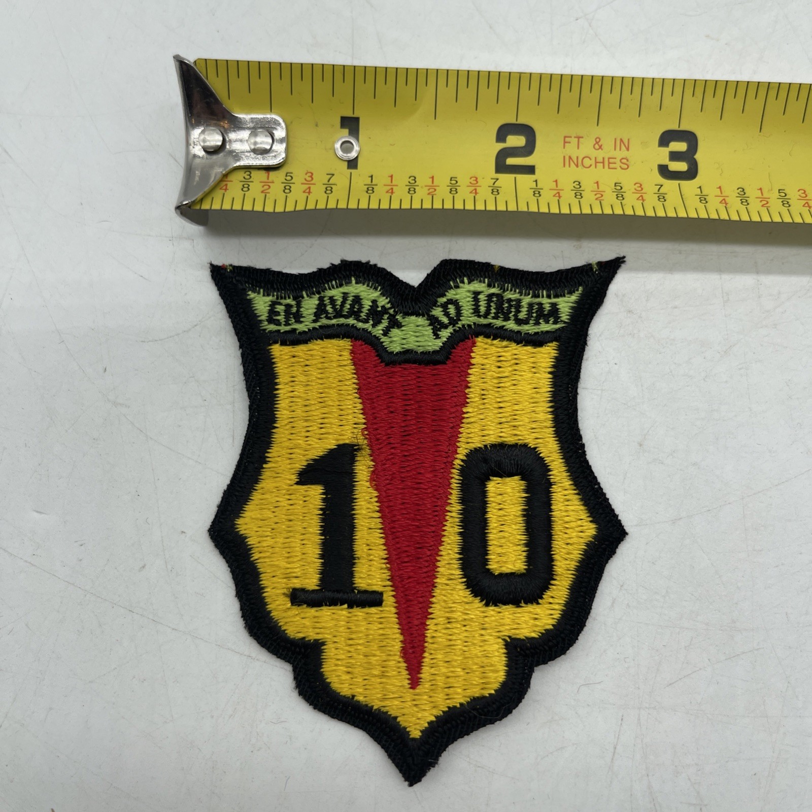 Vintage Honduras Army Air Force Patch En Avant Ad Unum 10 Yellow Red Green ~2.5”
