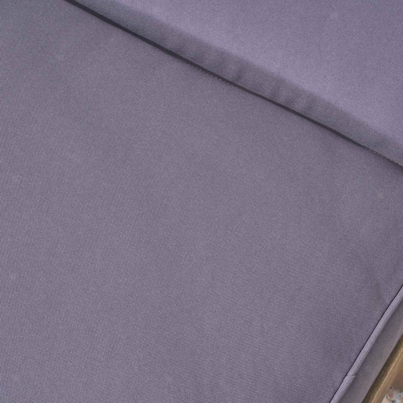 WOOD CHAISE LOUNGE W/ CUSHION