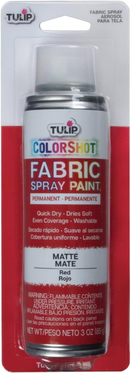 Tulip ColorShot Instant Fabric Spray Color 3oz. Red 3 Ounce (Pack of 1),