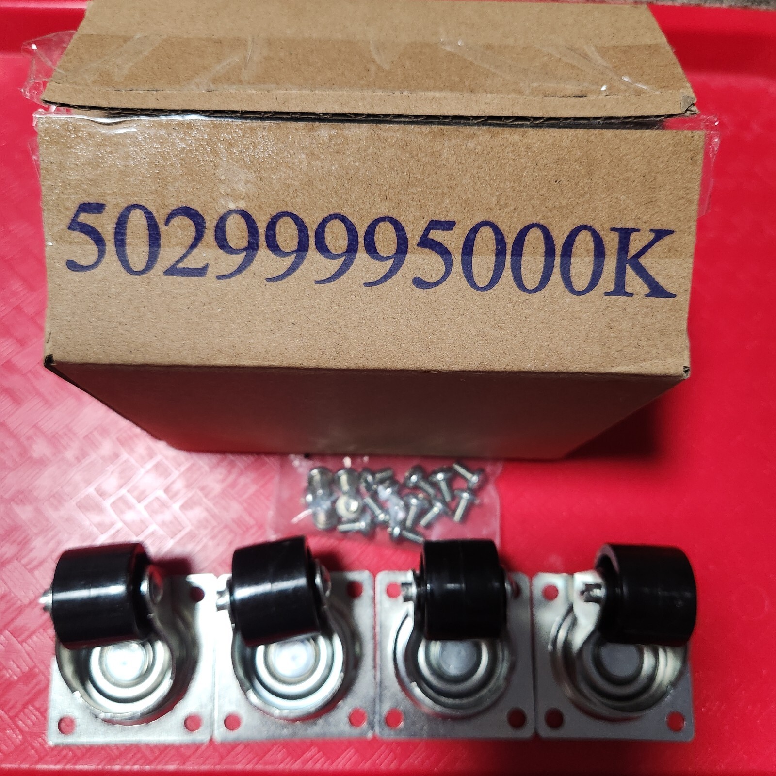 4 Pcs 1 Inches Swivel Flat Metal Plate Casters Furniture/Freezer 360-deg 240 Lbs