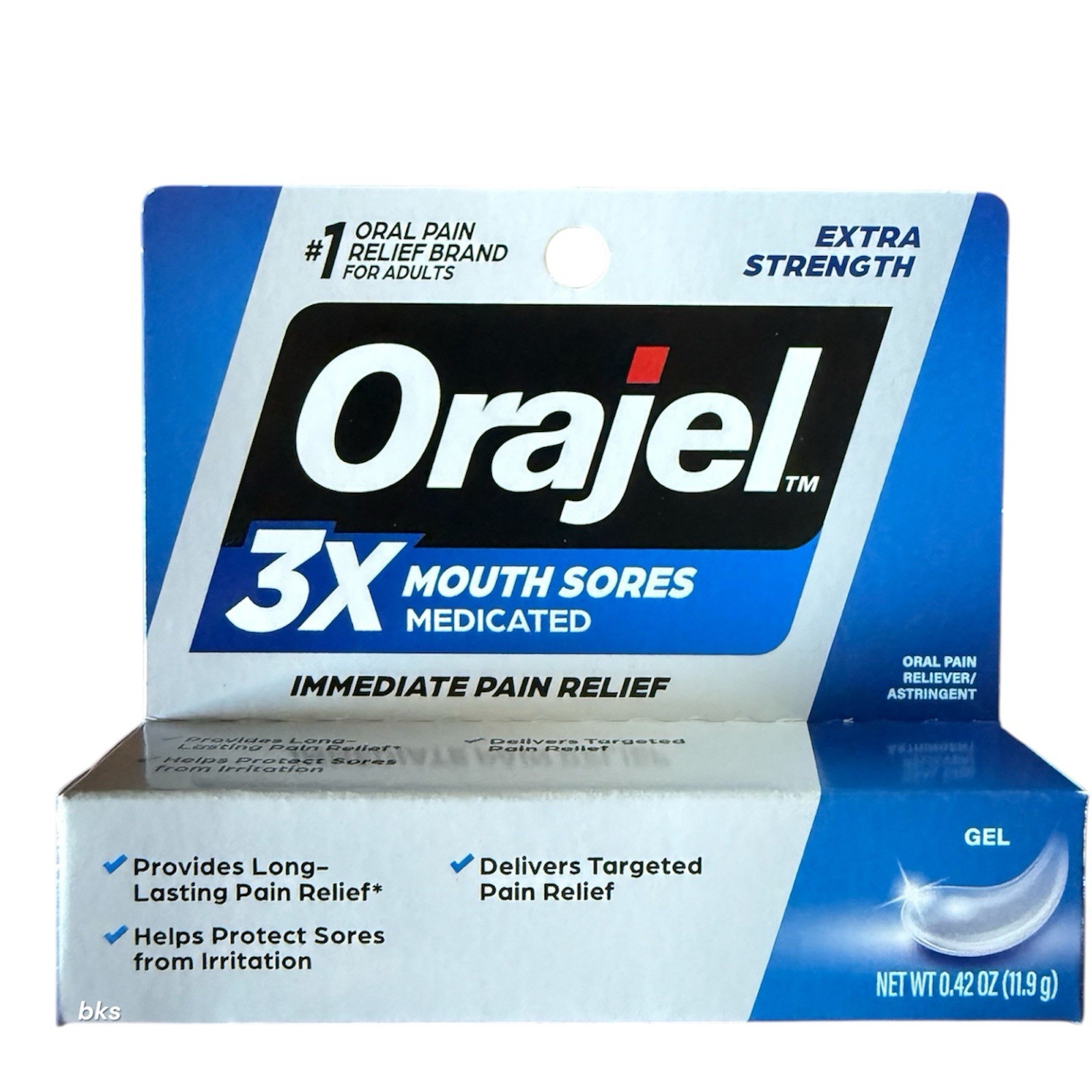 2 Orajel 3X Mouth Sores Extra Strength Oral Pain Relief Gel .42 oz Lot 2027