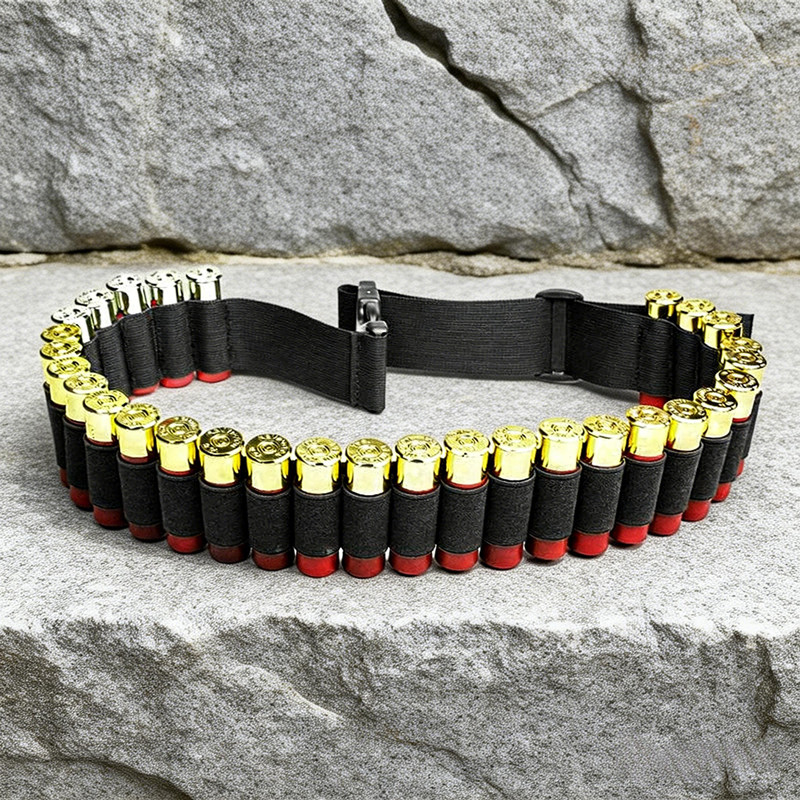 Tactical Hunting 29 Rounds Shotgun Shell Bandolier Belt 12/20 Gauge Ammo Holder
