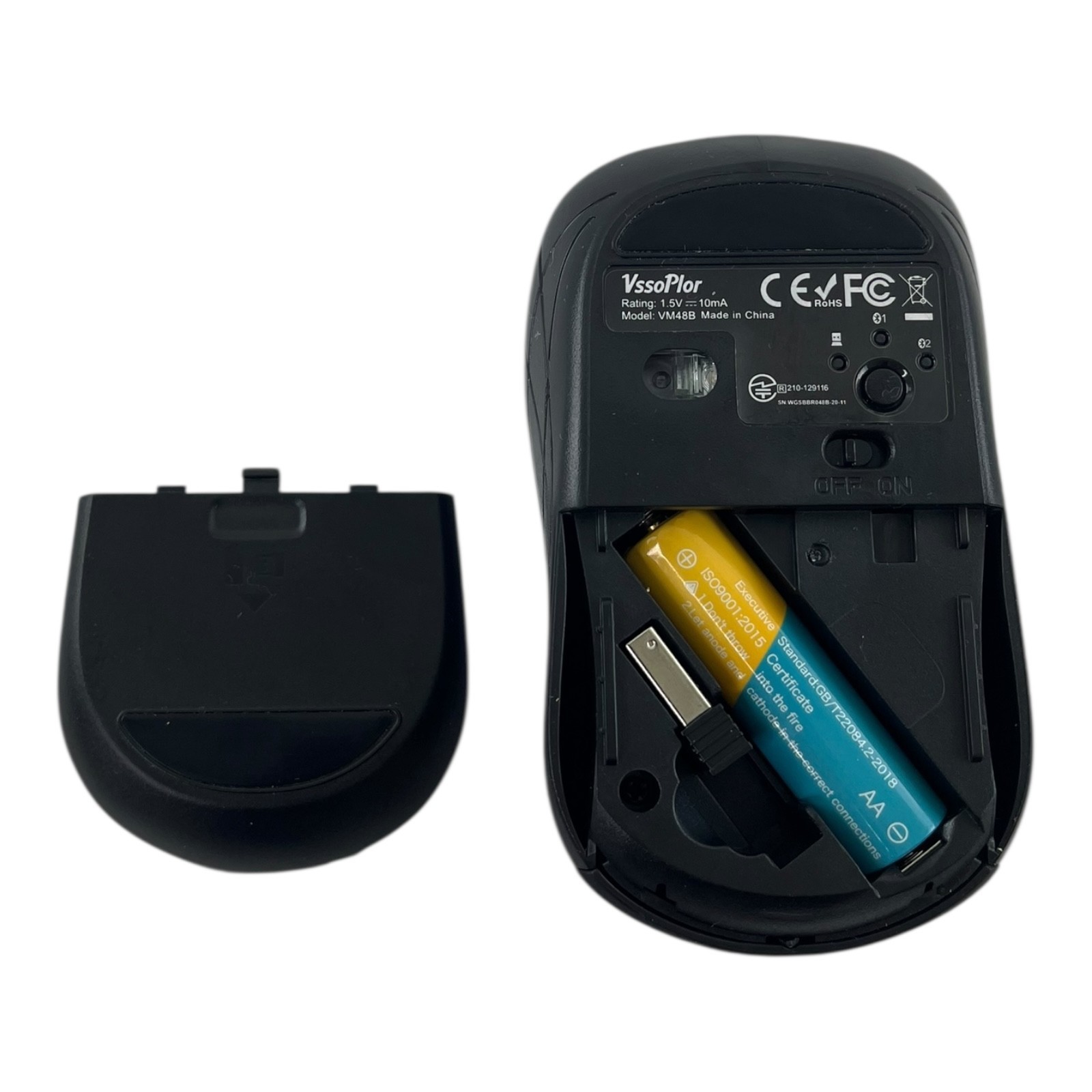 VssoPlor Wireless Black Mouse Model VM48B