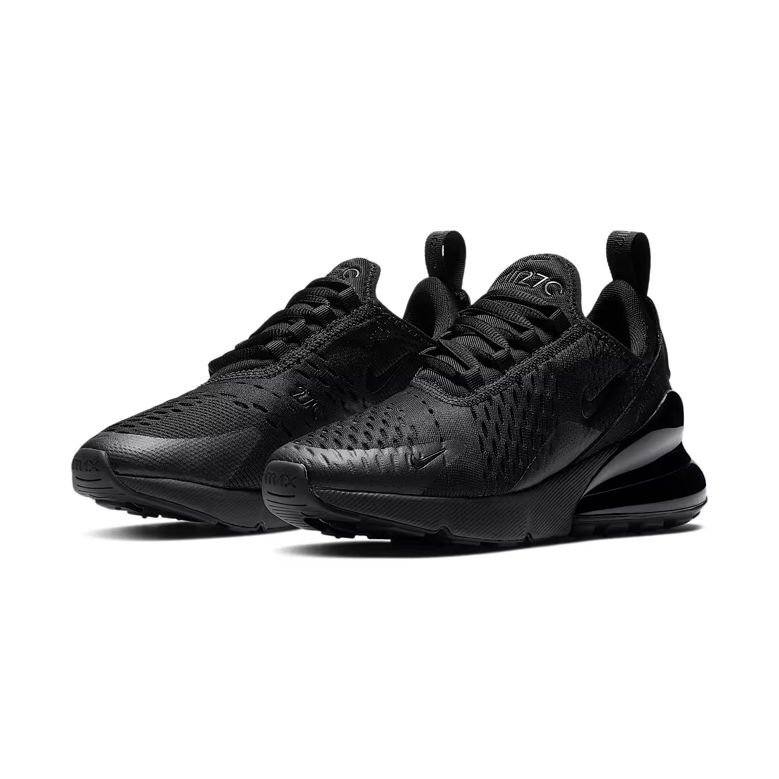 Nike Air Max 270 Youth Big Kids Black Sneakers Shoes (GS), BQ5776-001