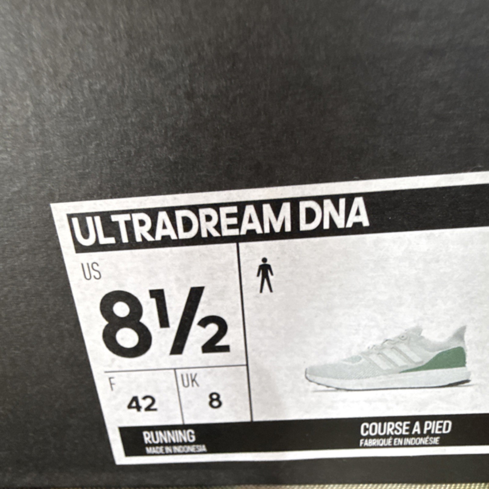 adidas ULTRADREAM DNA Men's Running Shoes White Green US 8.5 JS0323