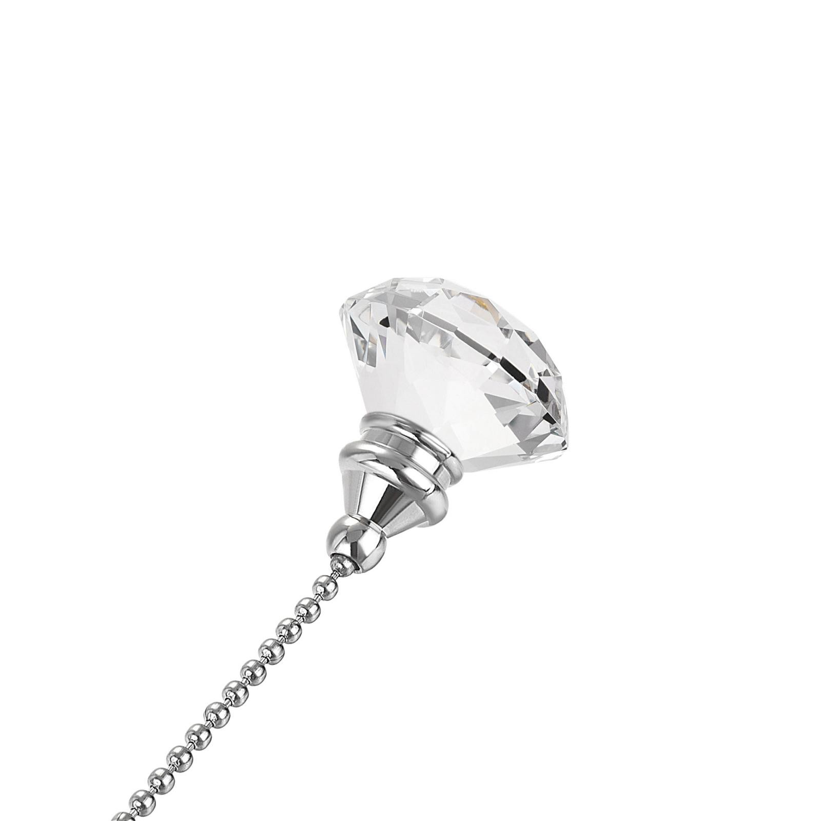 20 Inch Ceiling Fan Pull Chain Extension Crystal Diamond Pendant Clear