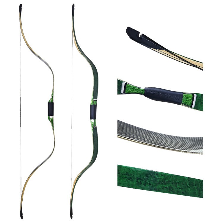 AFRecurve Bow ZhuRan Gen2 Longbow Traditional Target Hunting Bow for Adult 45lbs
