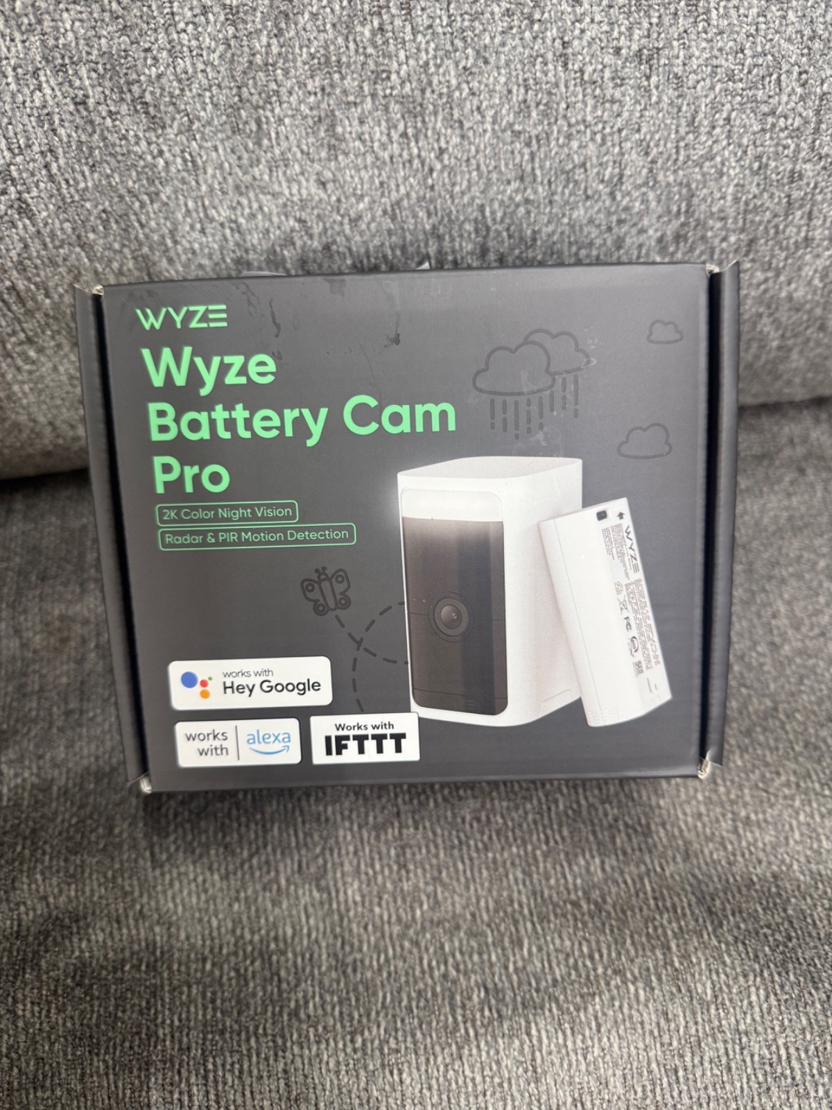 WYZE BATTERY CAM PRO Wireless Smart Security Camera 2K HDR | White NEW SEALED