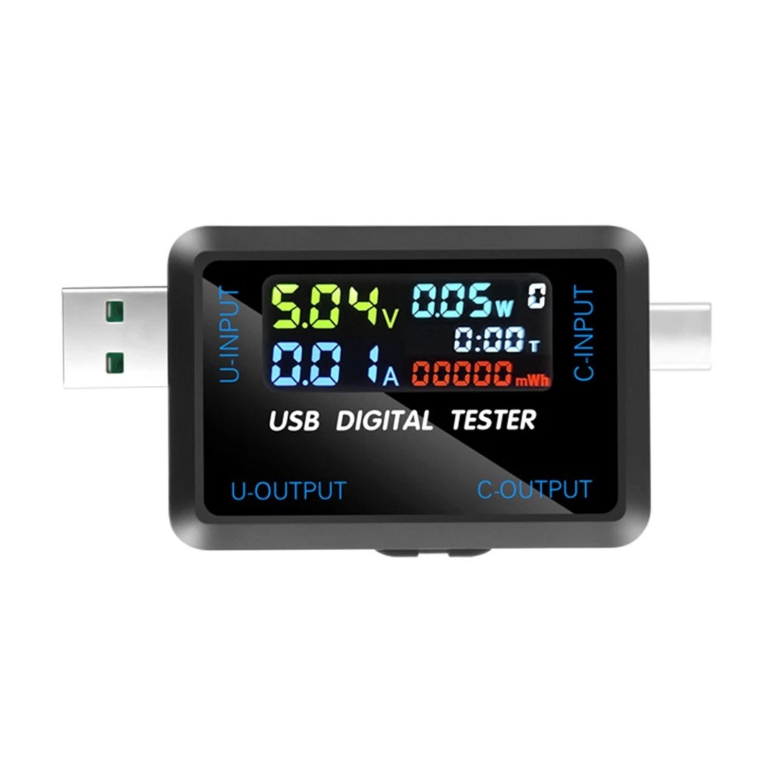 Portable USB Type C Voltmeter Current Meter with 5A Interface for Device Testing