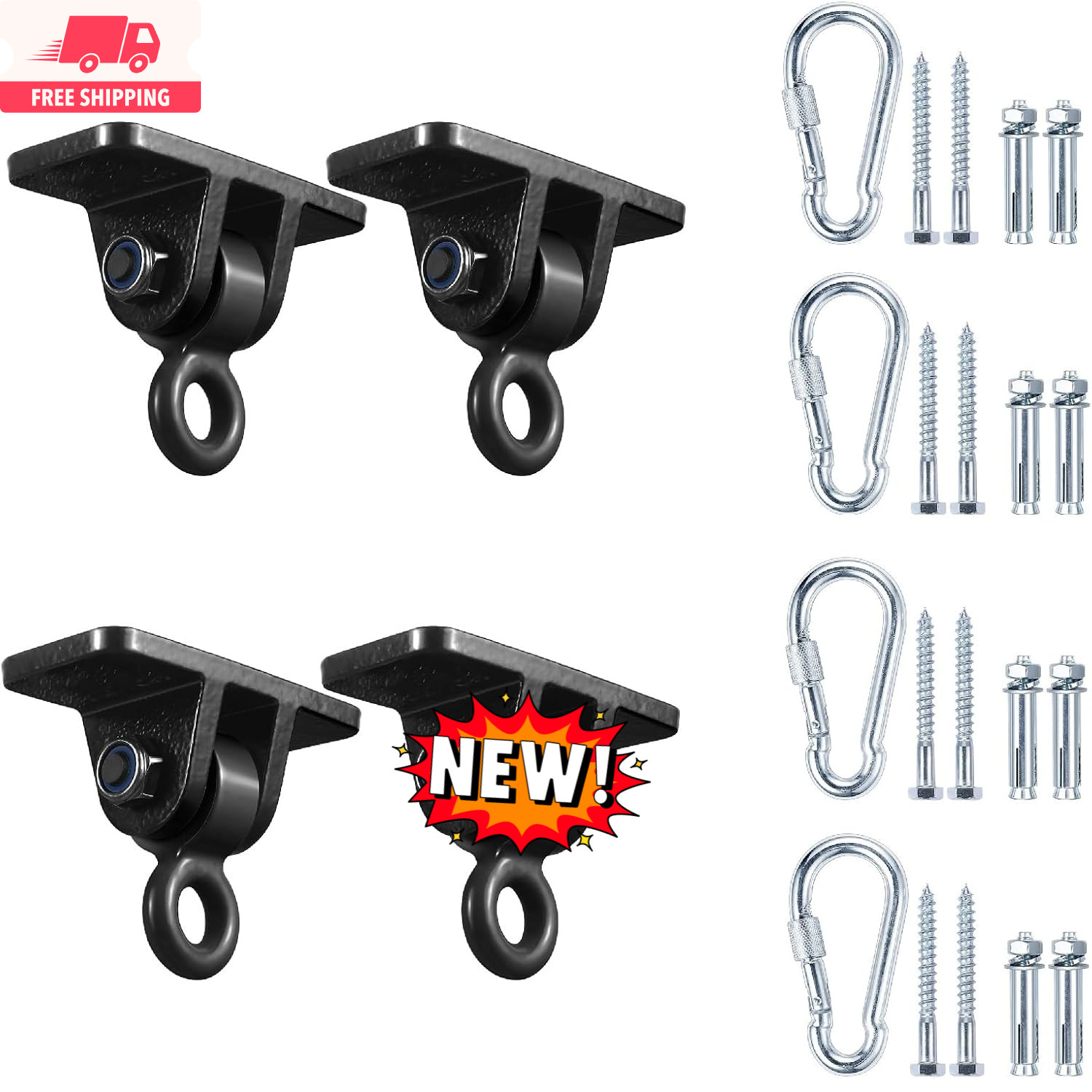 Ganchos resistentes para columpios de madera, ideales para parques infantiles, p