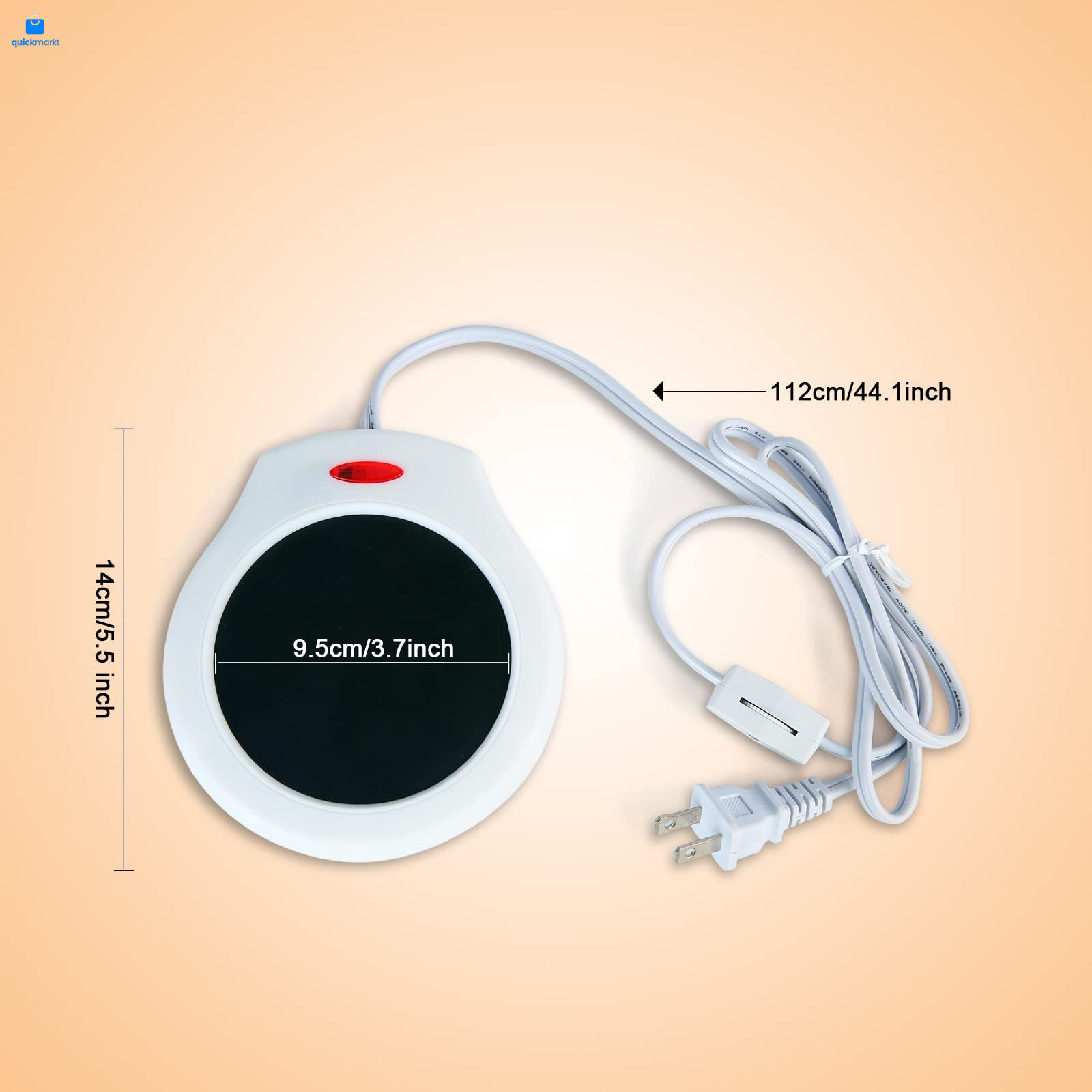 Home&Office Desktop Electric Mug 1 White, 1pack