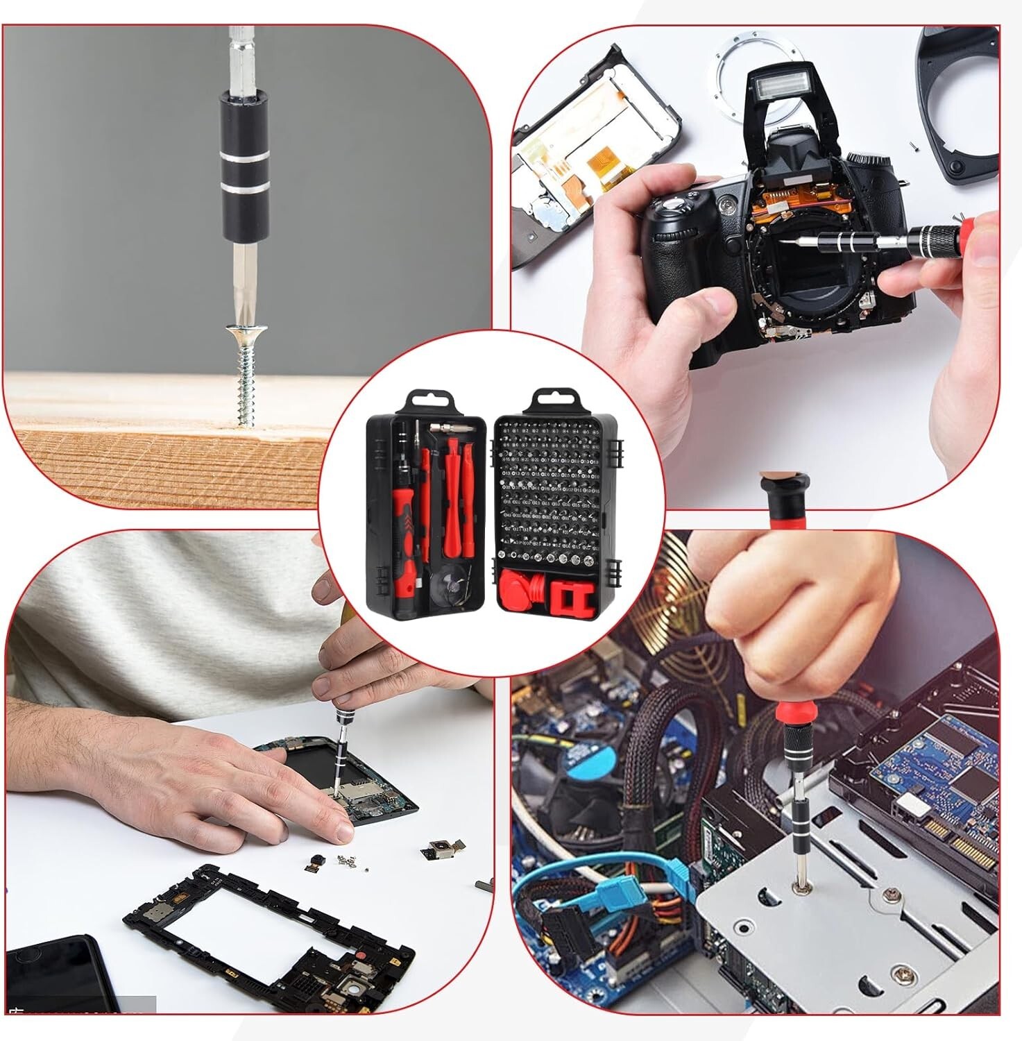 119 Cell Phone Tablet Repair Opening Pry Tools Kit Set Mobile iPhone Android