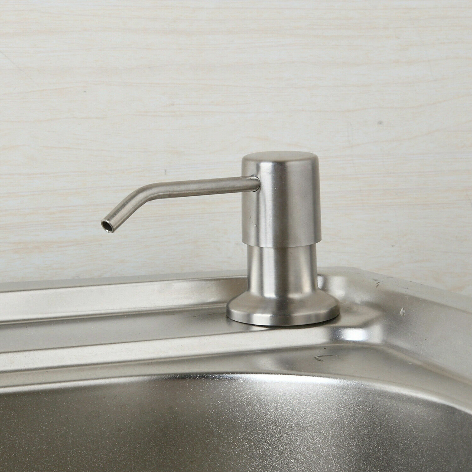 Kitchen Sink stainless steel Liquid Pump Soap Dispenser Plastic Bottle 1 Hole