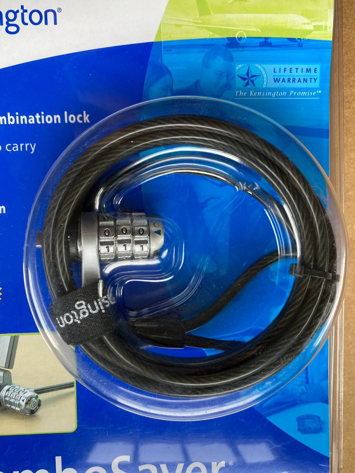Kensington ComboSaver Computer Security Cable 64050 - Simple Combination Lock