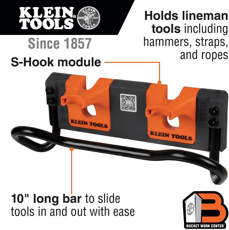 BC508S Utility Bar Storage Module with Secure S-Hooks for Aerial Buckets