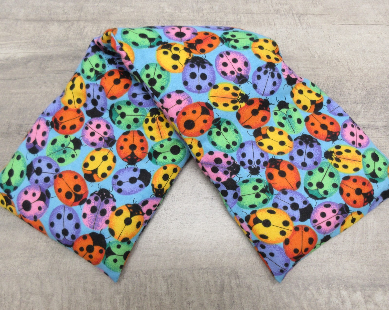 Microwave Corn Pillow Heating Pad Washable Cover Cotton Flannel Colorful Ladybug