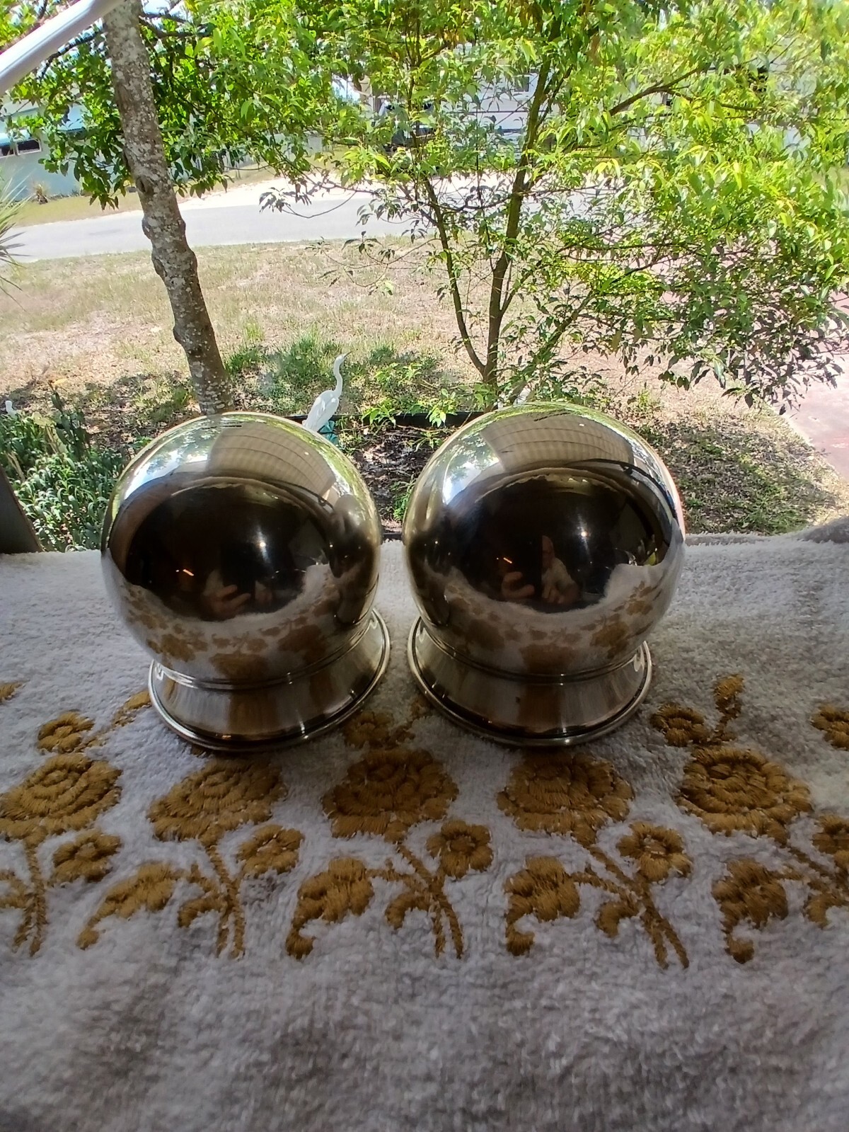 SET OF TWO MCM ST JAMES MADE IN BRAZIL SILVER PLATED BOWLS