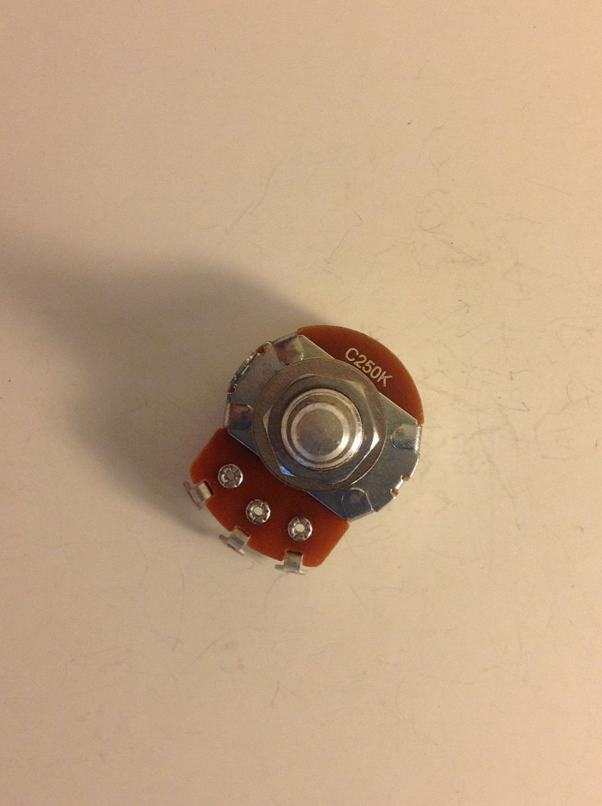 2x Alpha 250K Reverse Audio Potentiometers Solid Shaft US Spec Lefty Guitar Pots