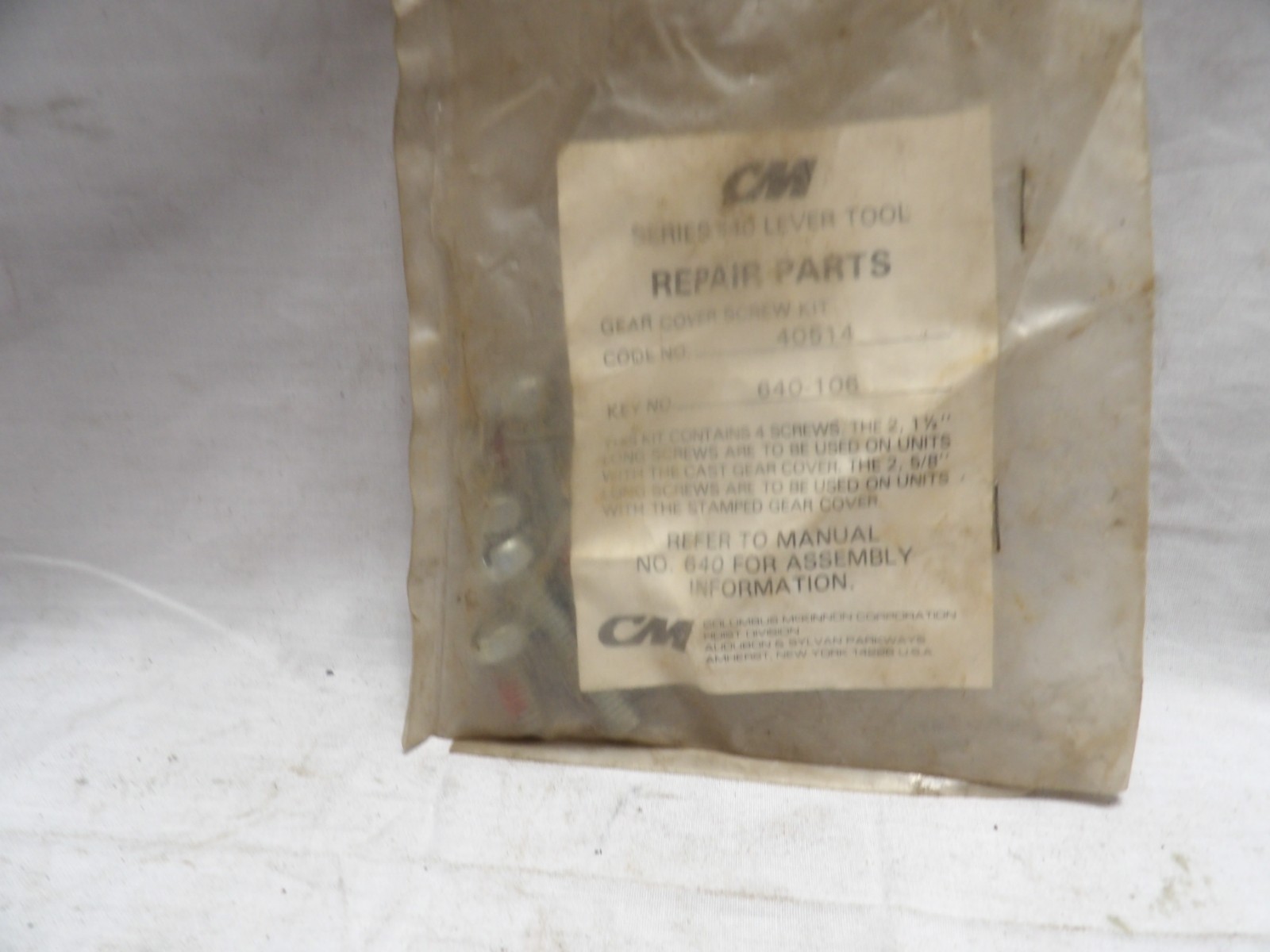 CM Series 640 Lever Tool Repair Parts #40514