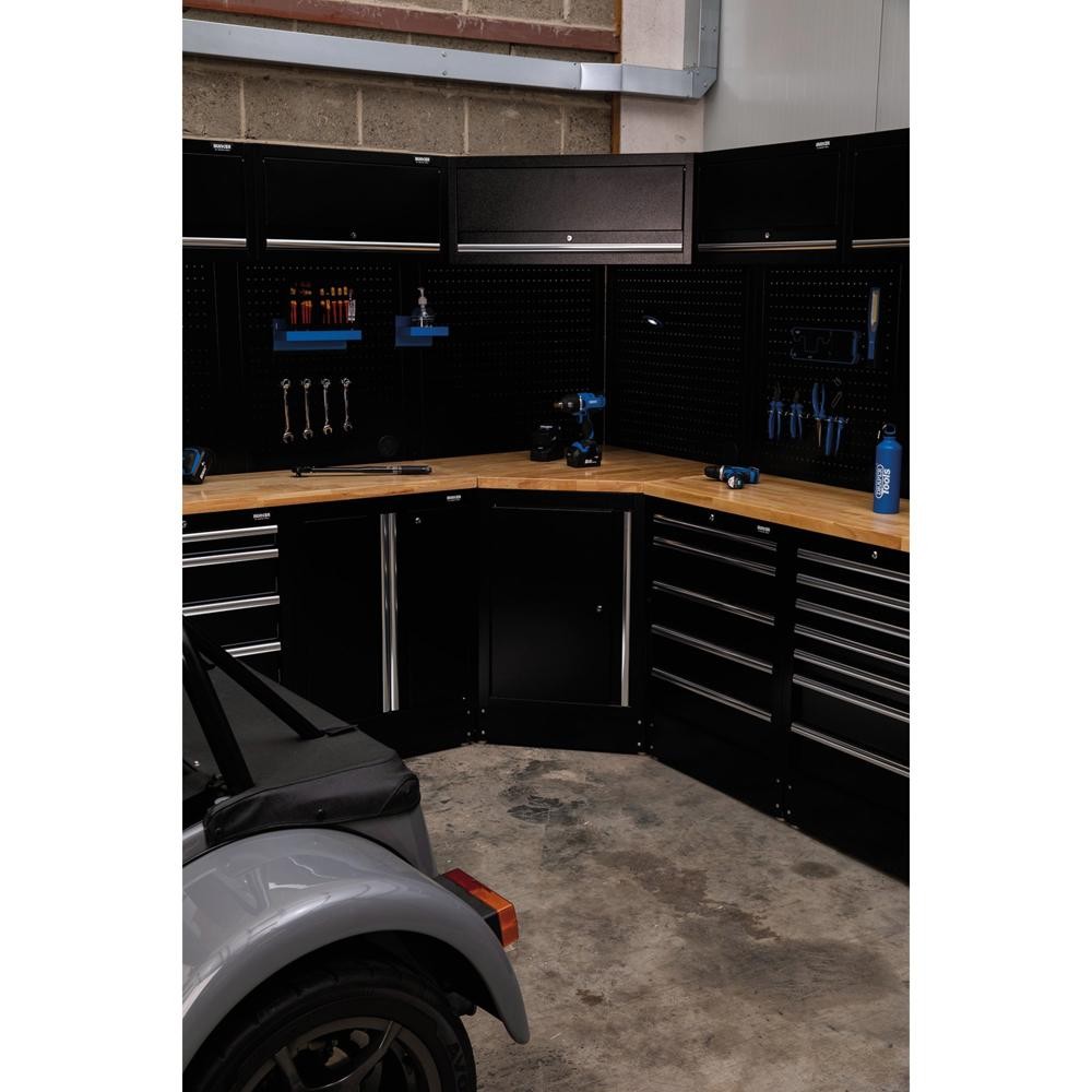 Bunker Modular Corner Wall Cabinet Black