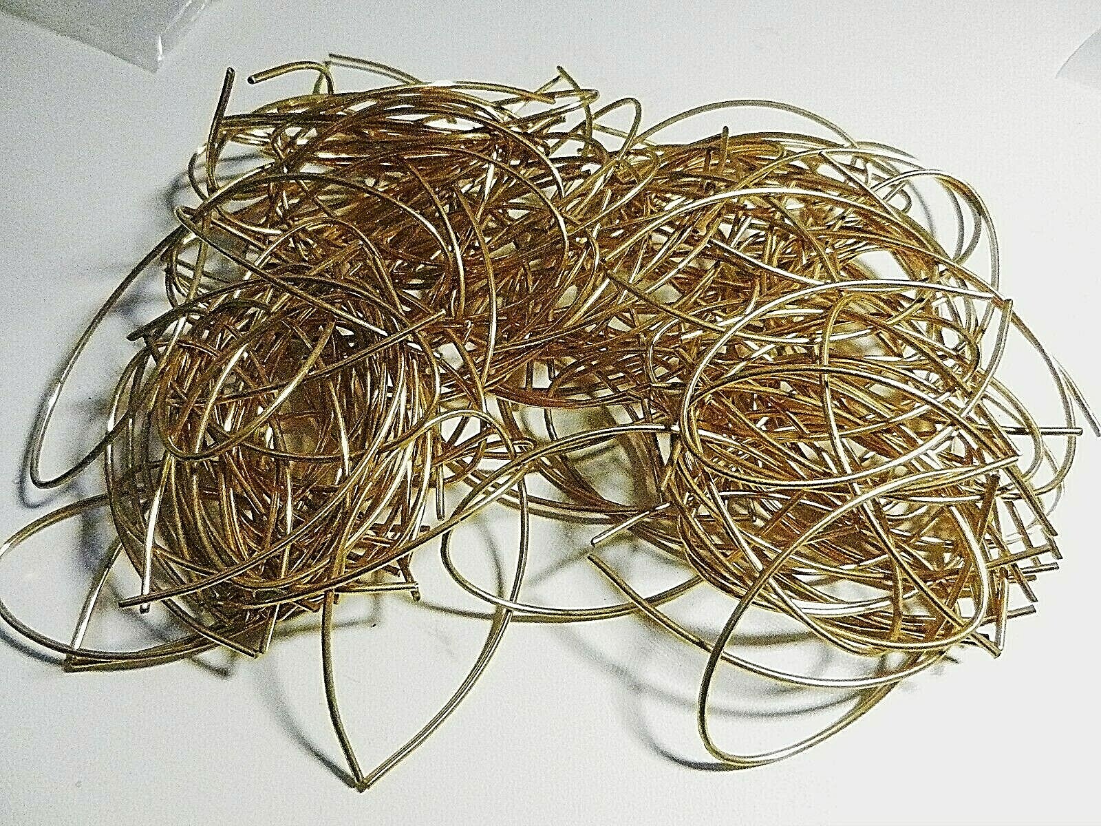 13 prs Solid Brass 2" long Flexible Teardrop-Oval-Hoop Earring Findings New-VTG