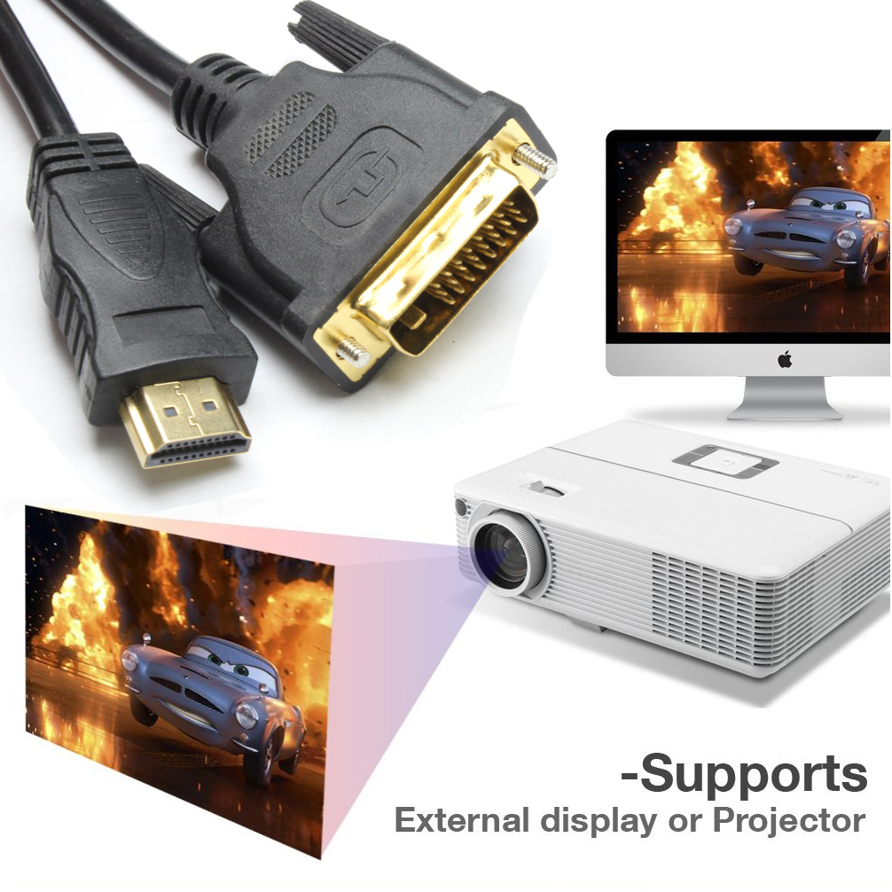 Premium High Speed HDMI Male to DVI Male Cable Connector 6FT 10FT 15FT Long Cord