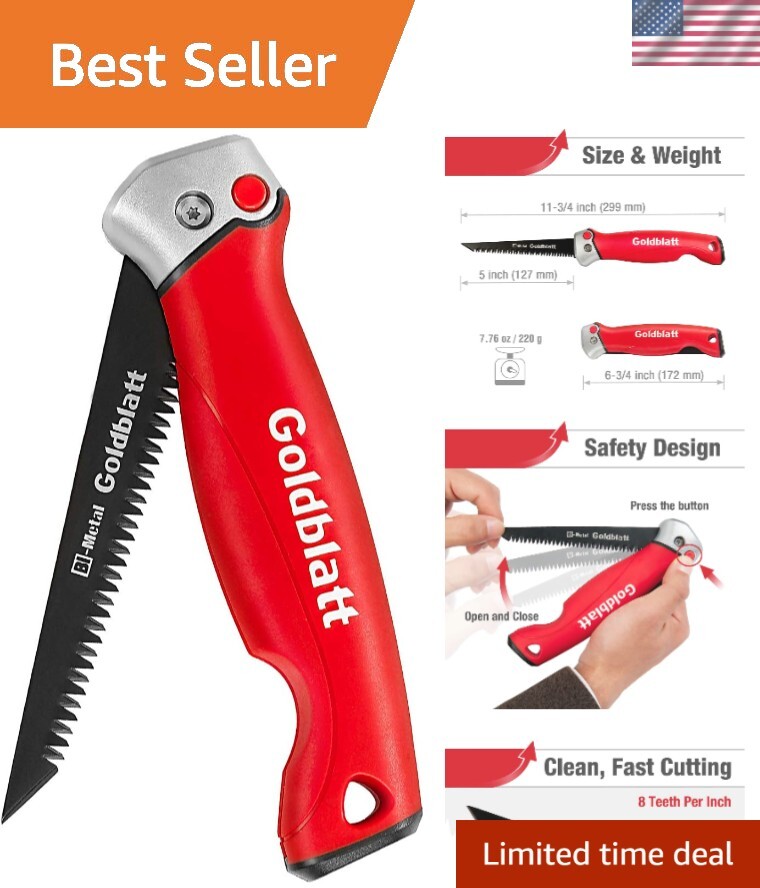 Bi-Metal Folding Saw for Wallboard, Plywood & PVC - 5 Inch Precision Blade