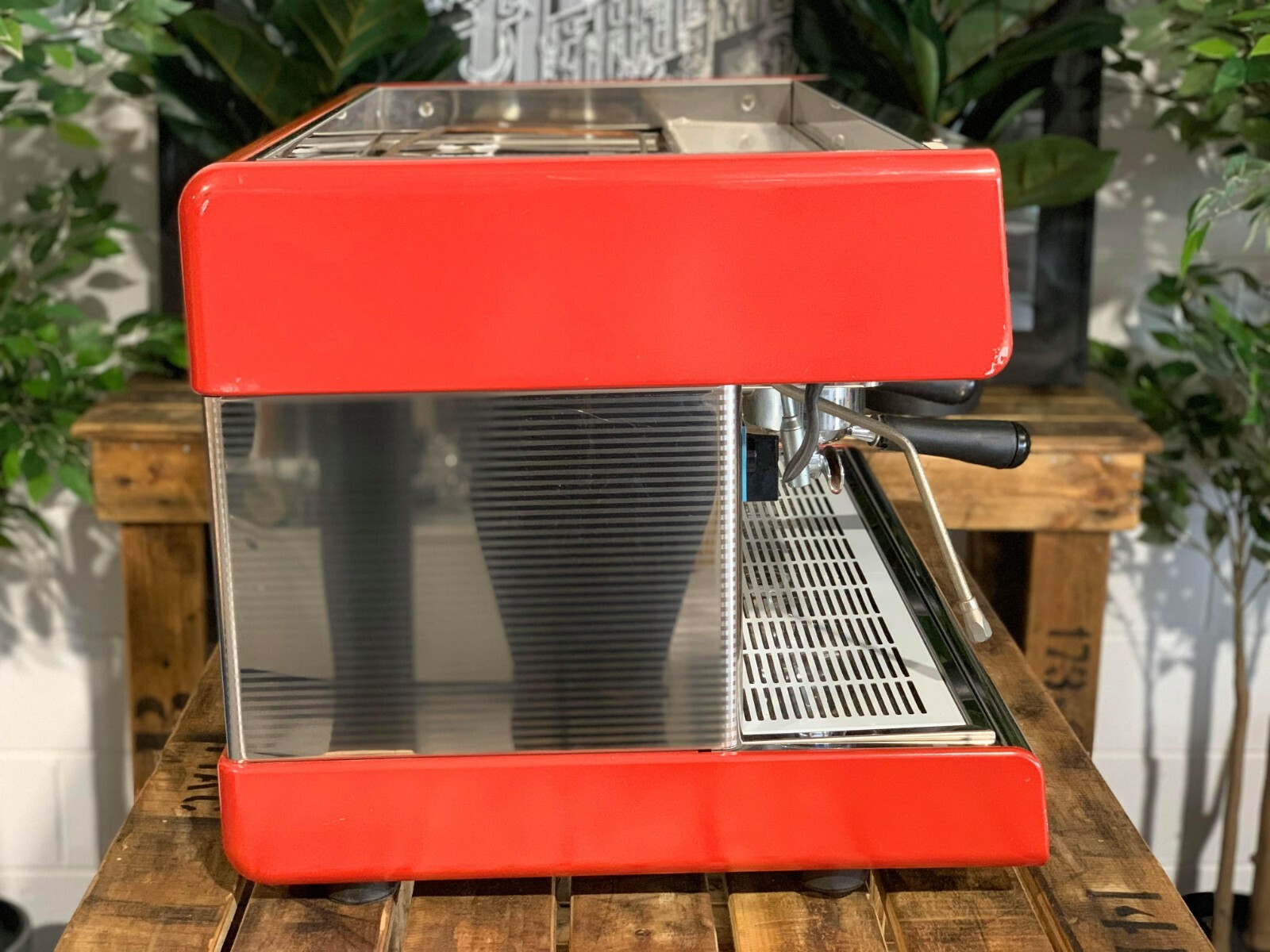 NUOVA SIMONELLI PROGRAM SEMI AUTOMATIC 2 GROUP RED ESPRESSO COFFEE MACHINE CAFE