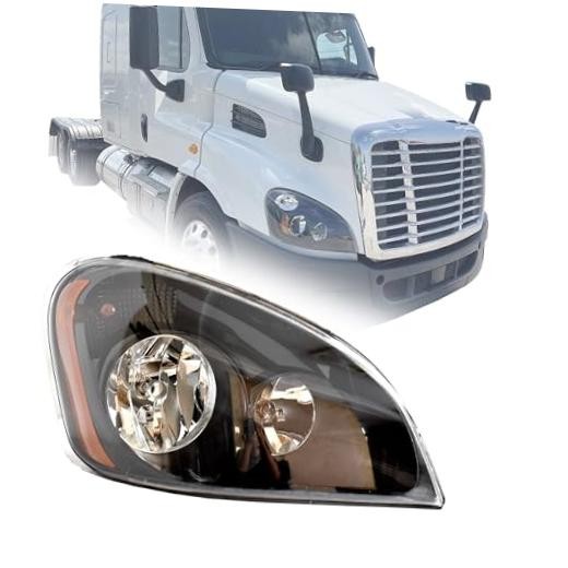 Headlight Replacement for Freightliner Cascadia 2008 2009 Black Front Right