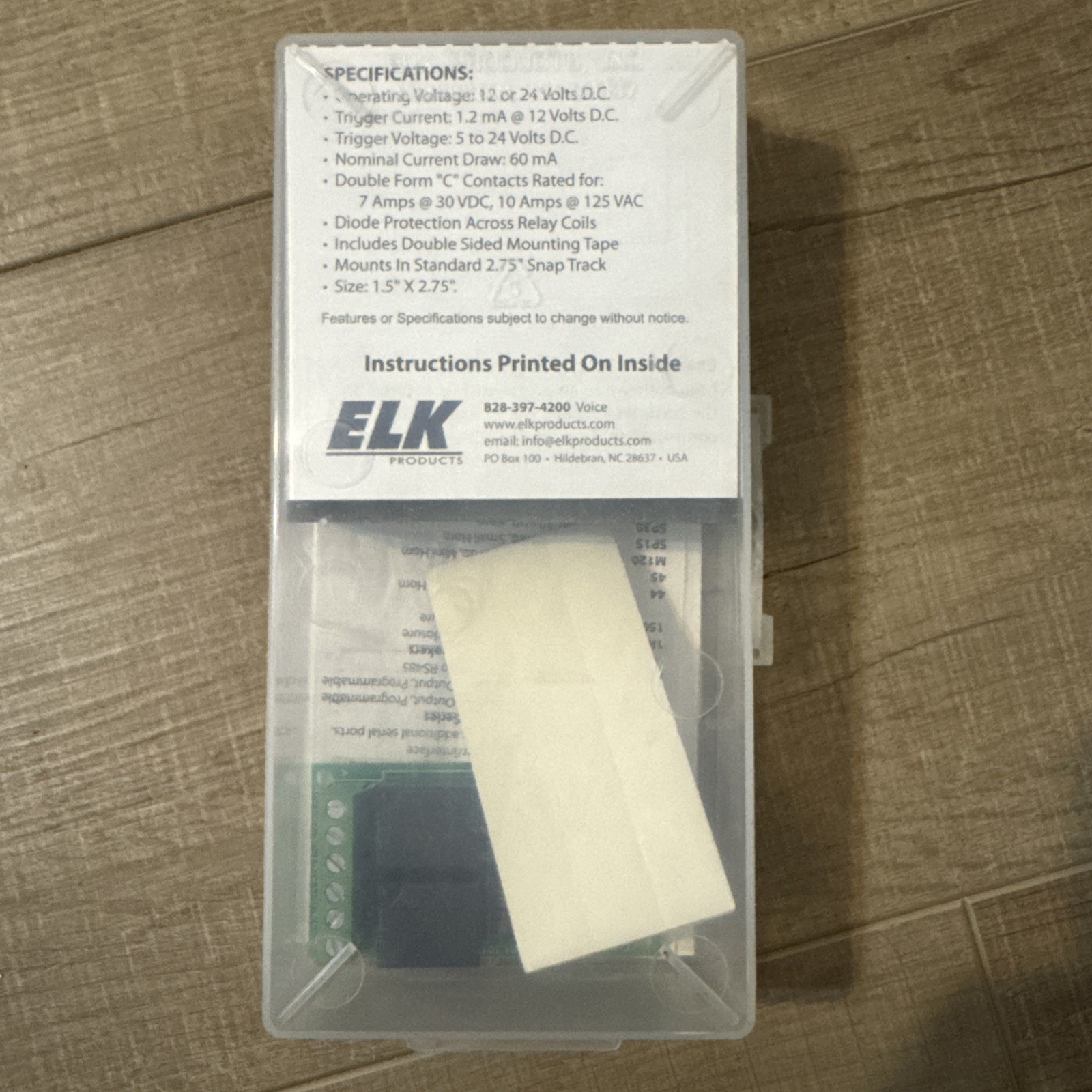 New ELK-924 Sensitive Relay DPDT, 12/24VDC, 1.2 mA Trigger