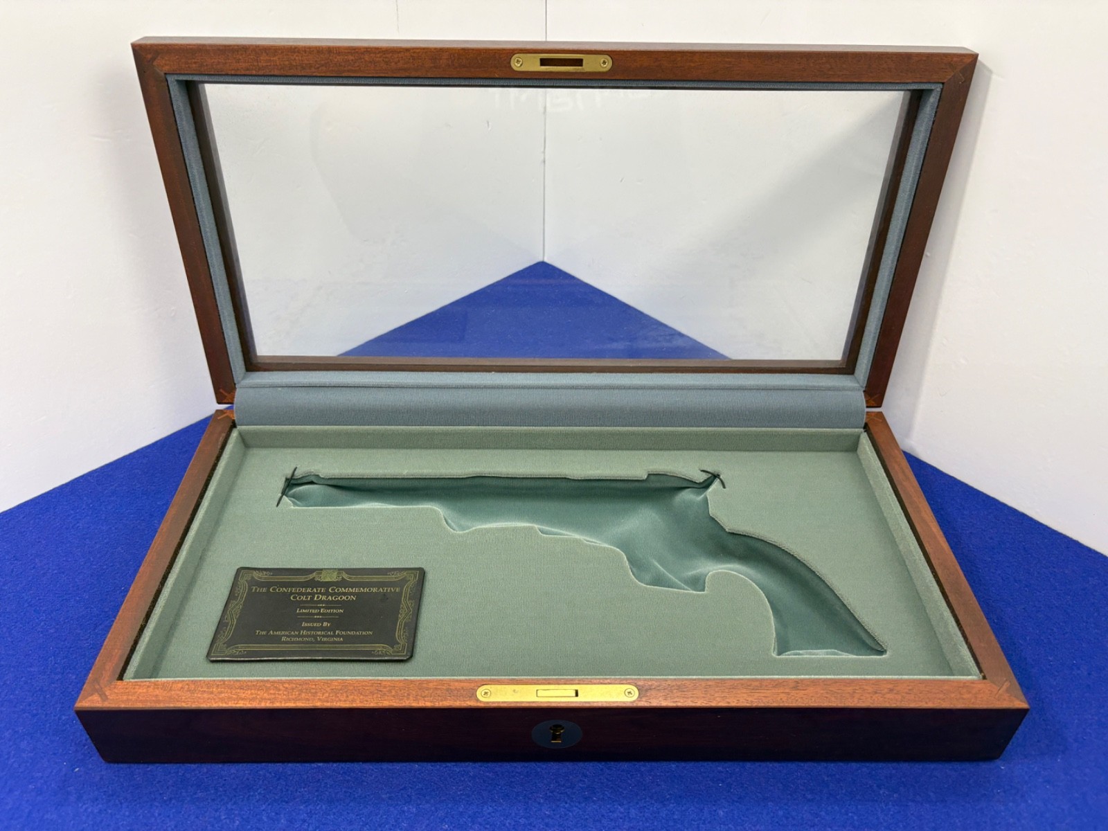 Colt Confederate Commemorative Dragoon Display Case With Papers
