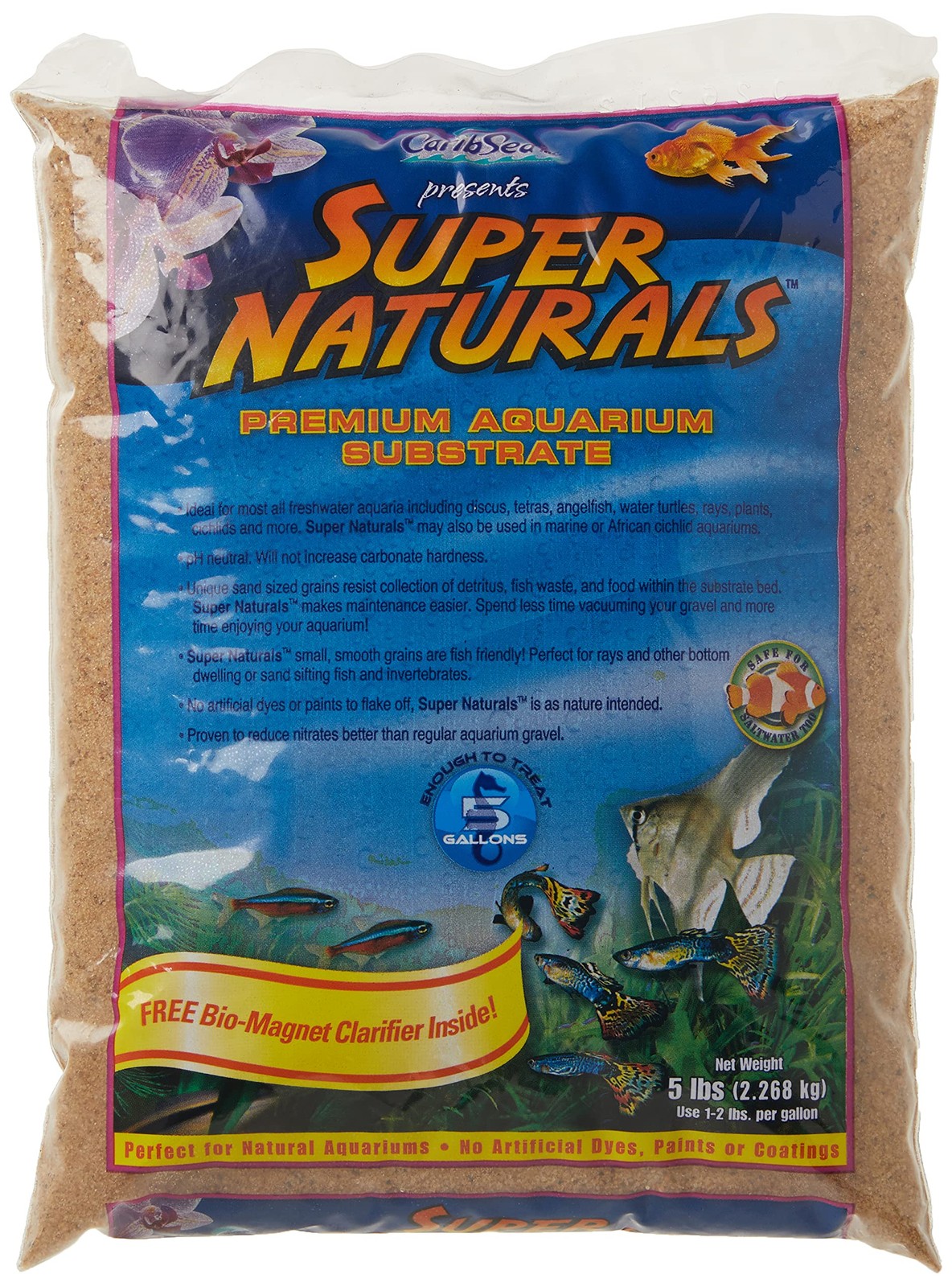ACS05839 Super Natural Sunset Gold Sand for Aquarium 5-Pound