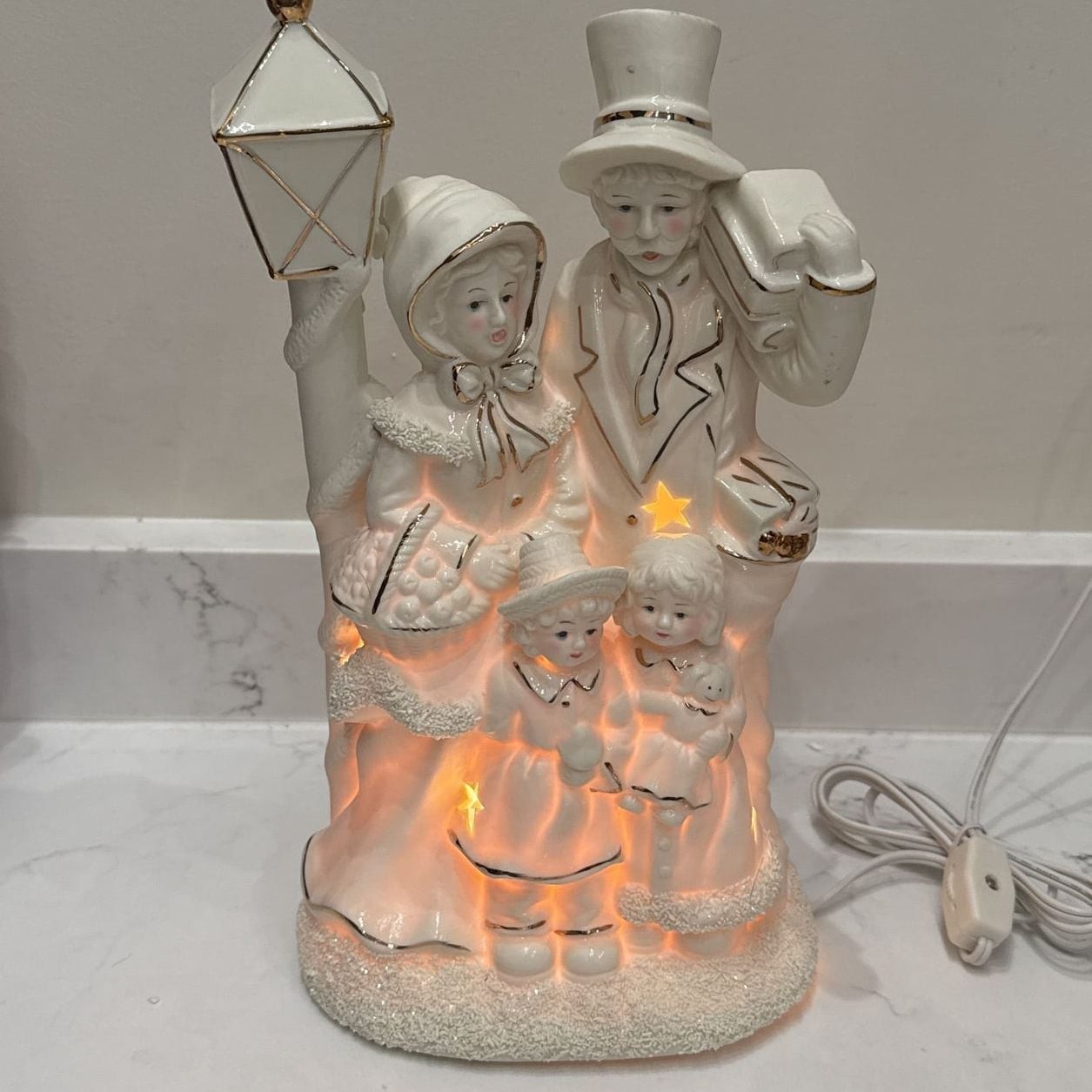 International Bazaar Spaghetti Porcelain Ceramic Holiday Figure Night Light