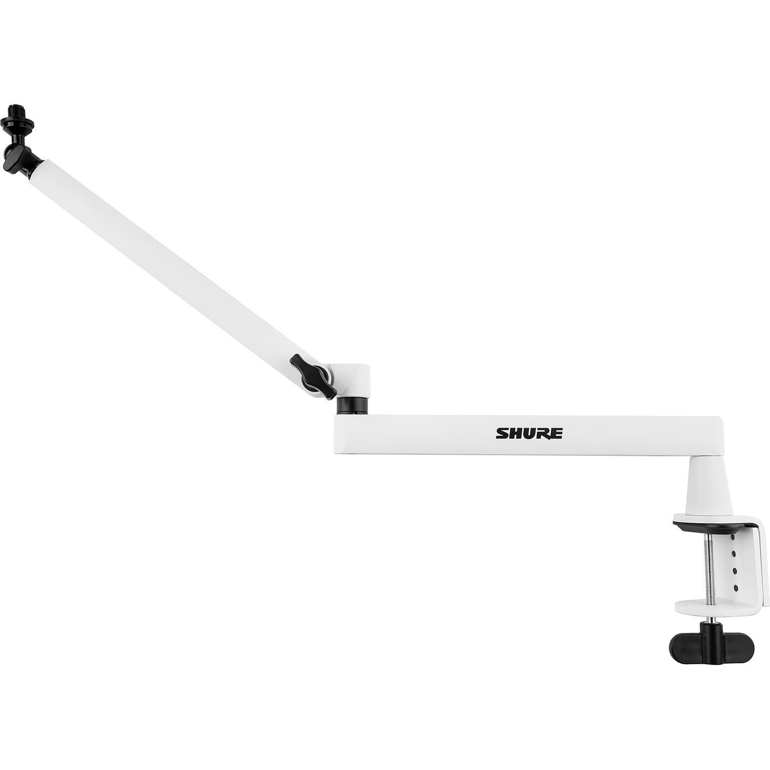Shure by Gator SH-BROADCAST2 Shure Low-Profile Desktop Microphone Boom Stand, Wh